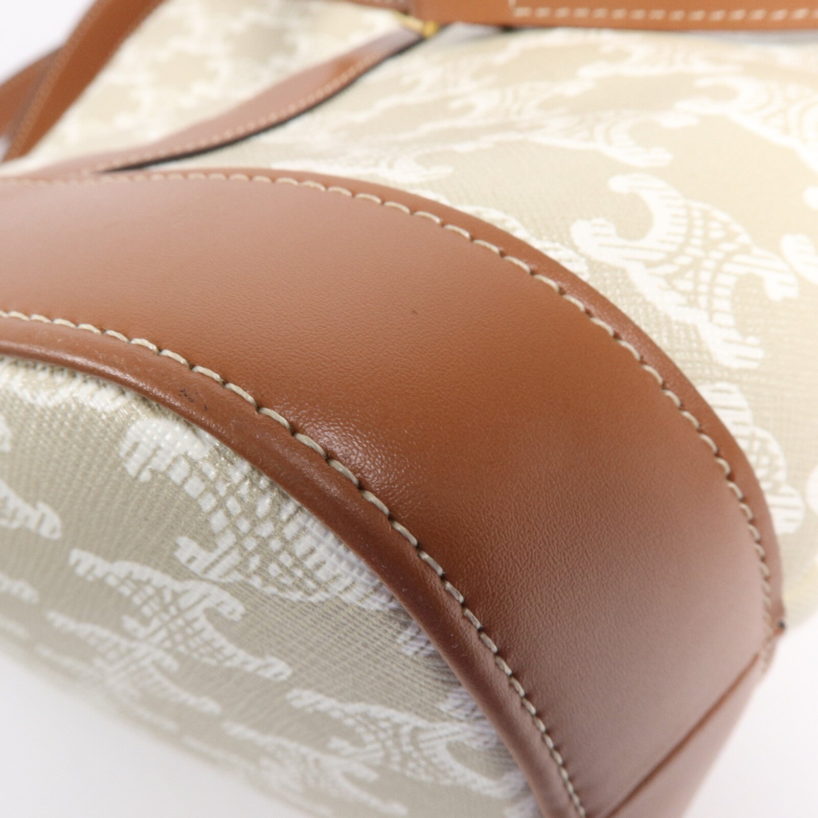 CELINE 塗層帆布Triomphe Small Bucket Bag肩背袋