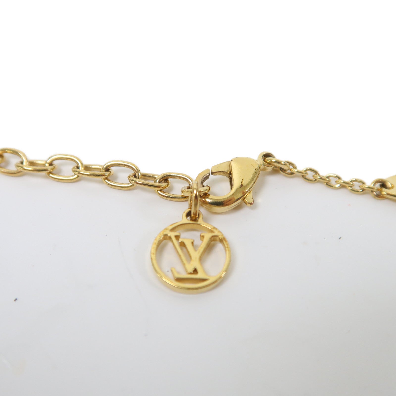 LOUIS VUITTON 金屬Floragram Bracelet手鏈金色/白色