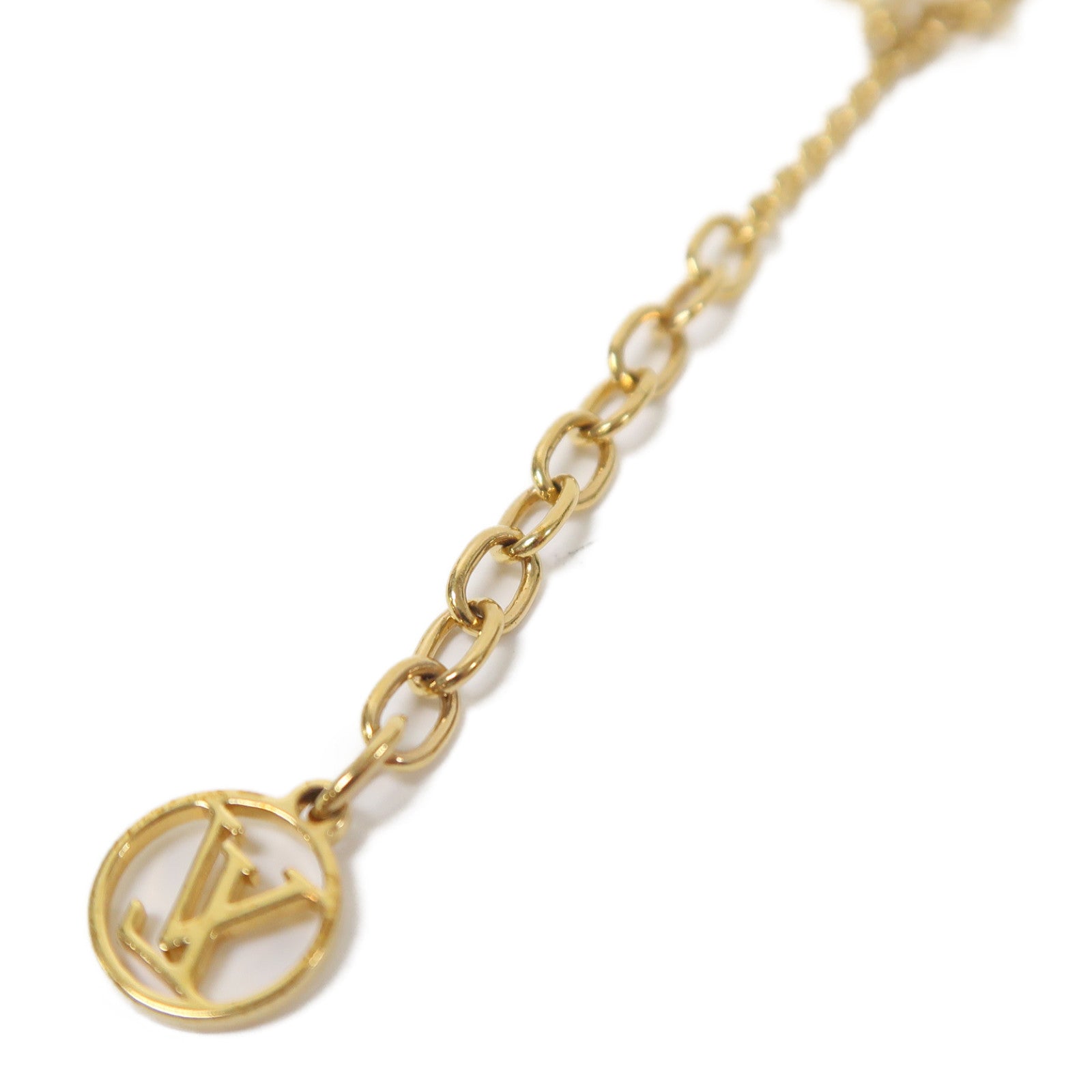 LOUIS VUITTON 金屬Floragram Bracelet手鏈金色/白色