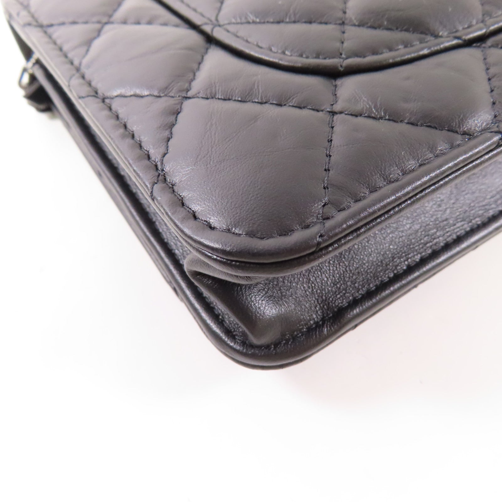 CHANEL 【激減優惠】牛皮皮革2.55 WOC Wallet On Chain鏈帶肩背袋