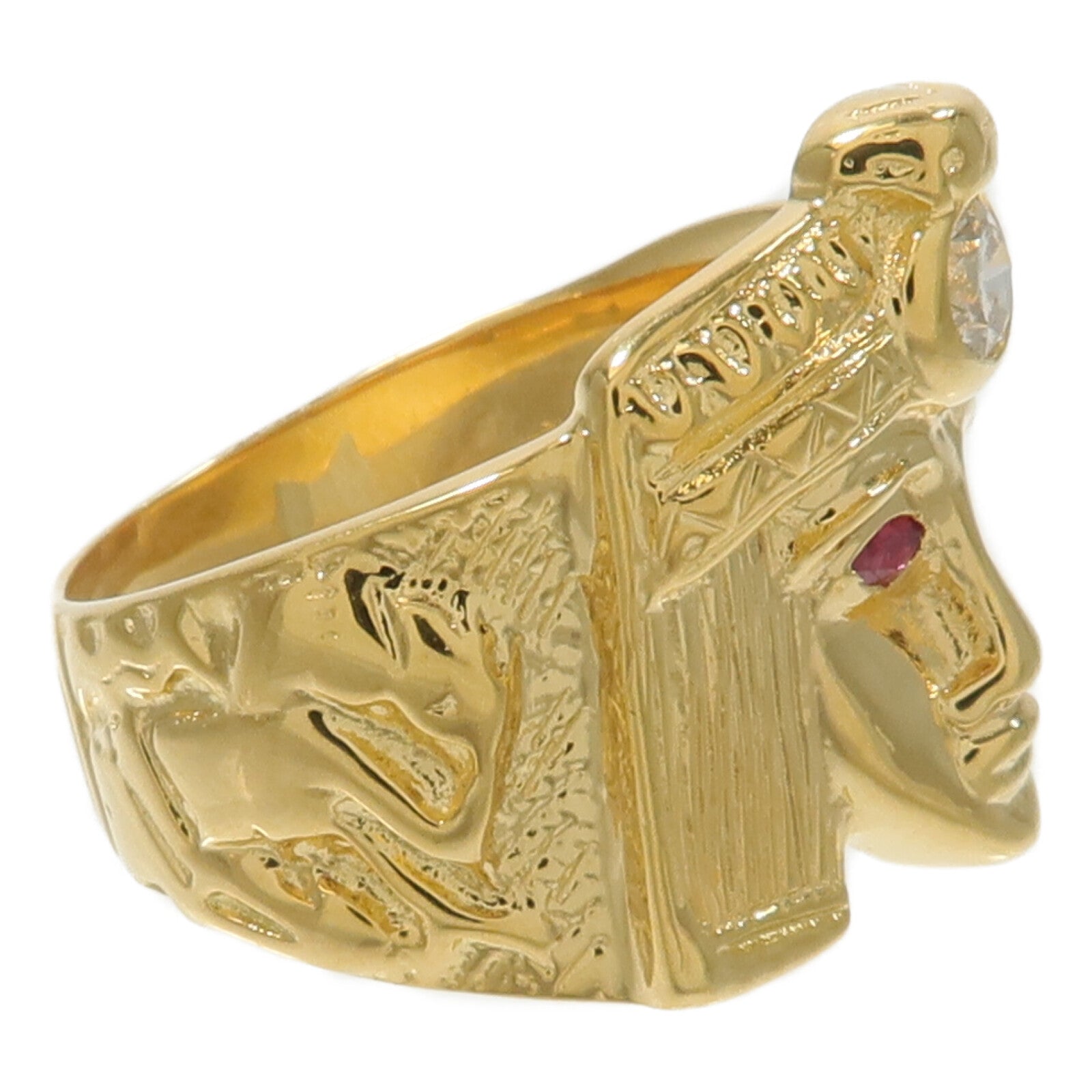 JEWELRY 18K黃金Ruby Diamond Ring紅寶石/鑽石戒指
