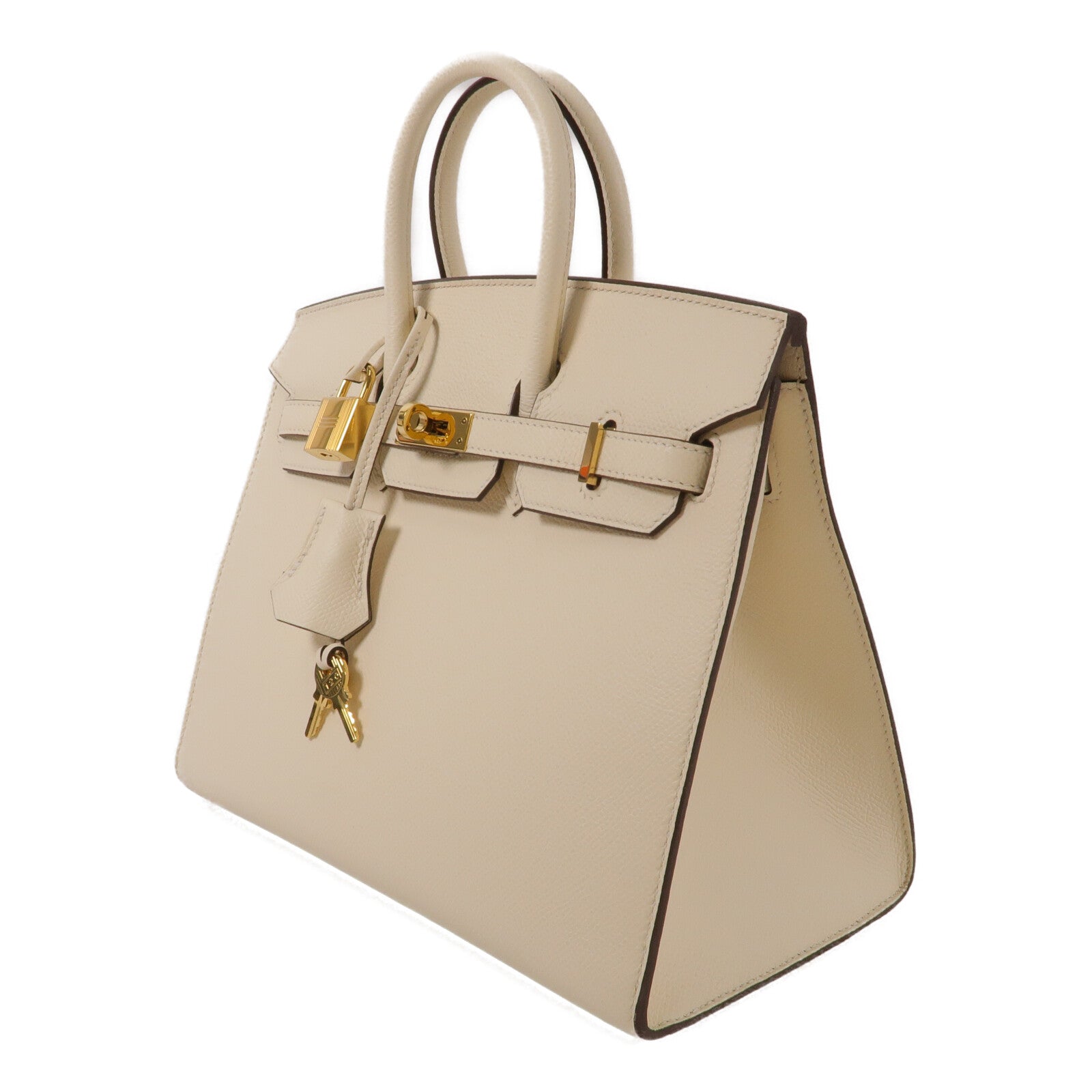 HERMES Epsom皮革Birkin 25手挽袋Nata