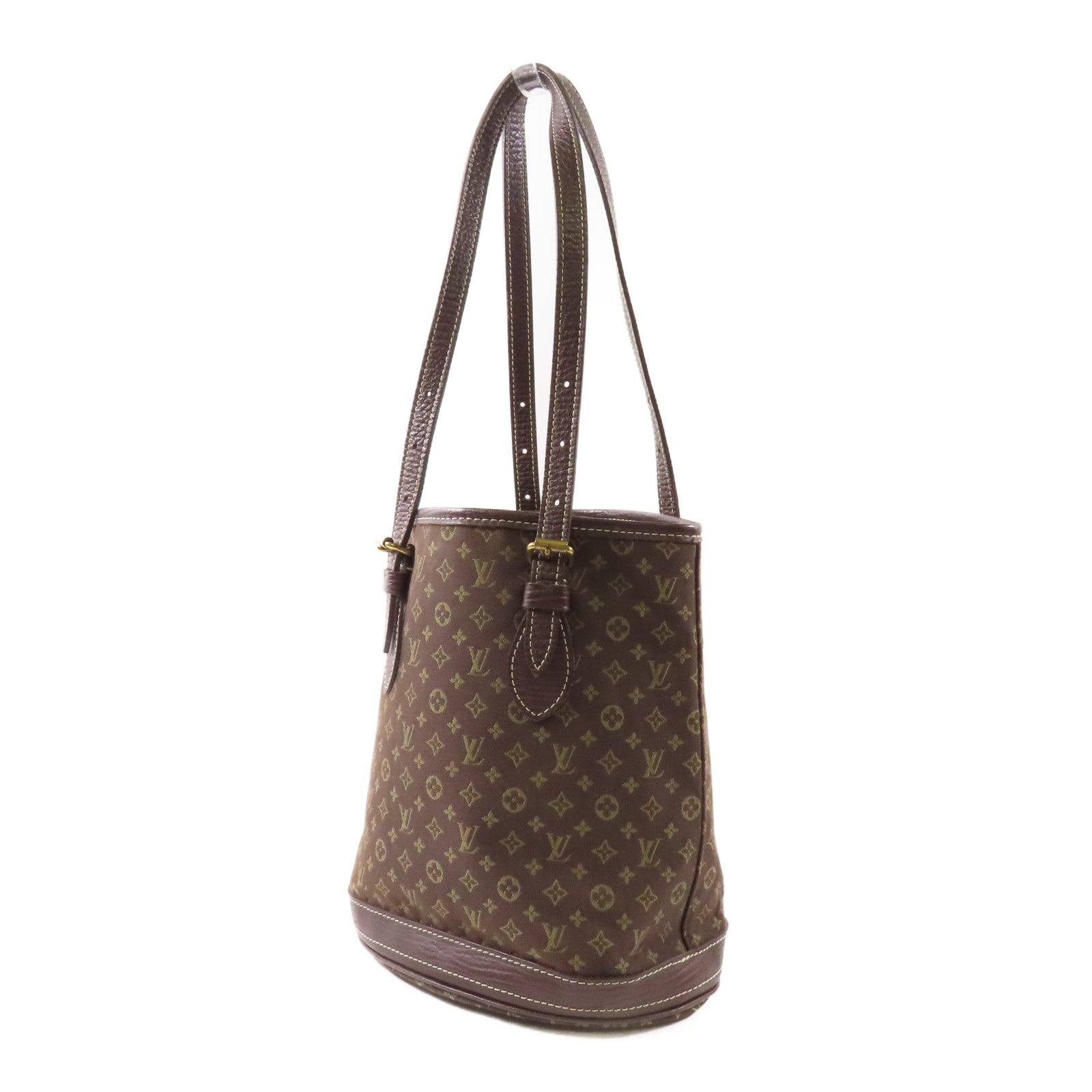 LOUIS VUITTON Monogram Mini Lin Bucket PM肩背袋