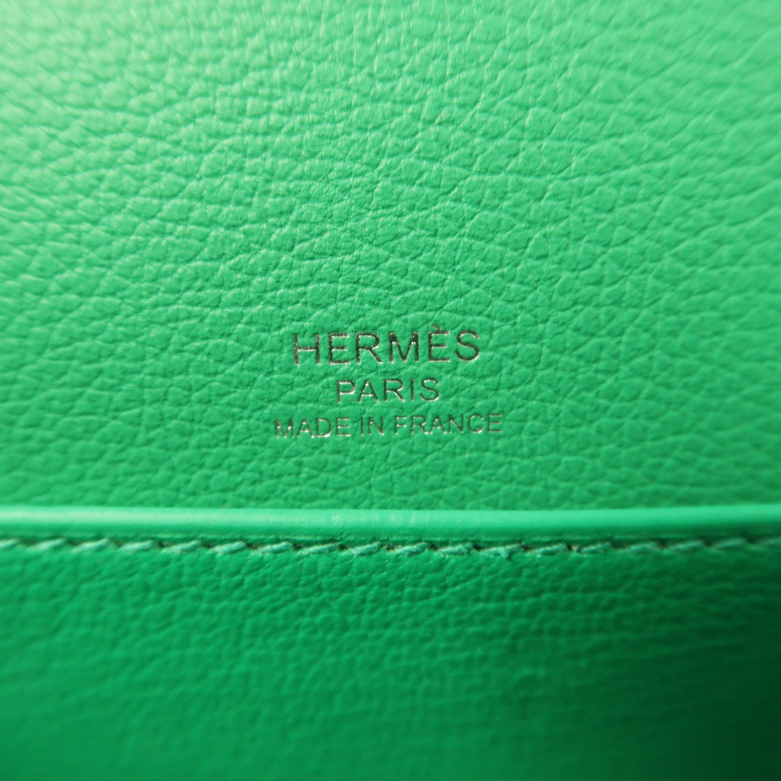 HERMES Evercolor皮革Roulis Mini銀扣肩背袋Menthe