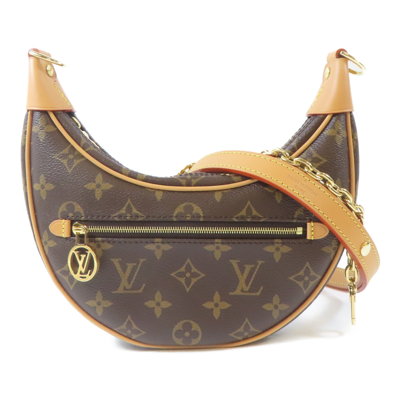 LOUIS VUITTON Monogram Loop Bag金扣肩背袋啡色