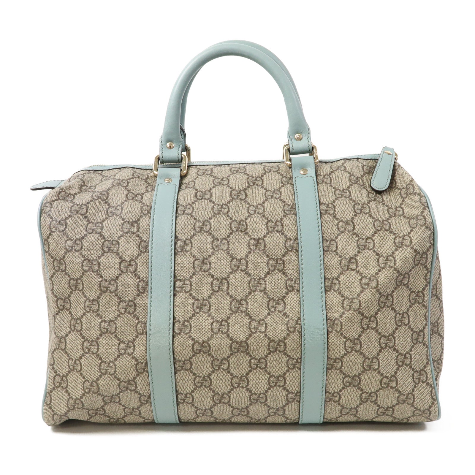 GUCCI 塗層帆布Boston Handbag金扣手挽袋米色