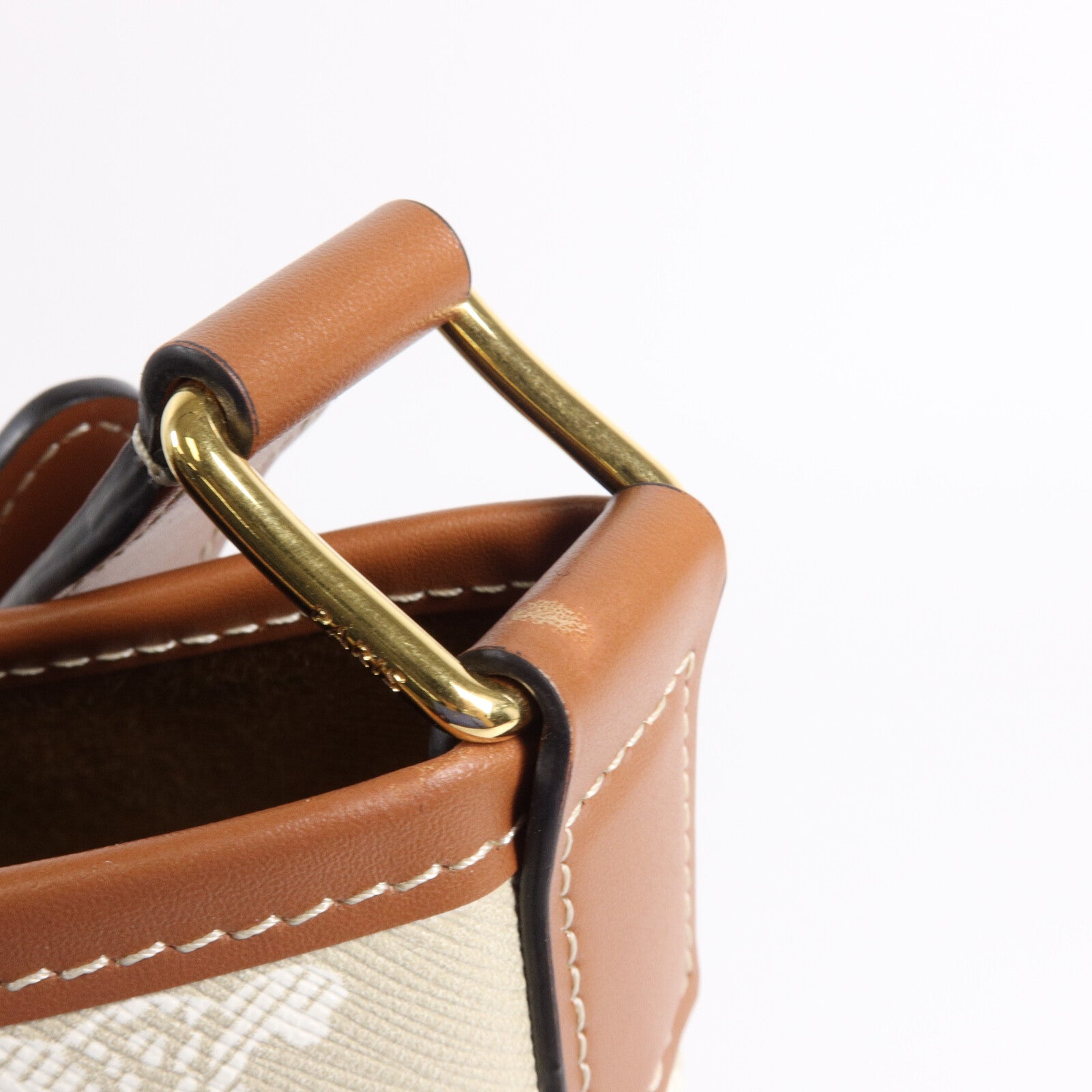 CELINE 塗層帆布Triomphe Small Bucket Bag肩背袋
