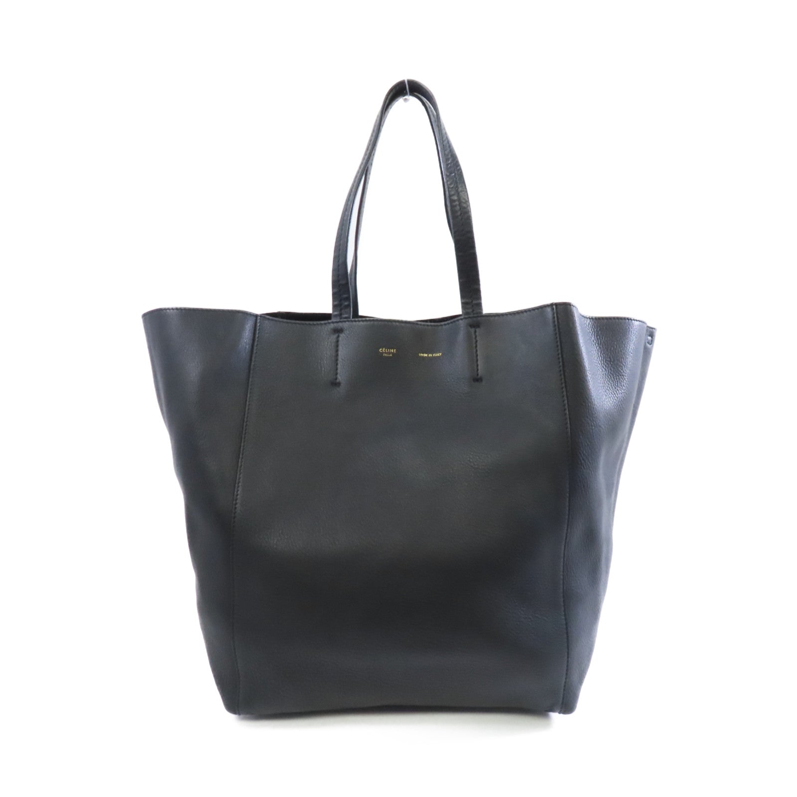 CELINE 牛皮皮革Tote Bag金扣手挽袋黑色