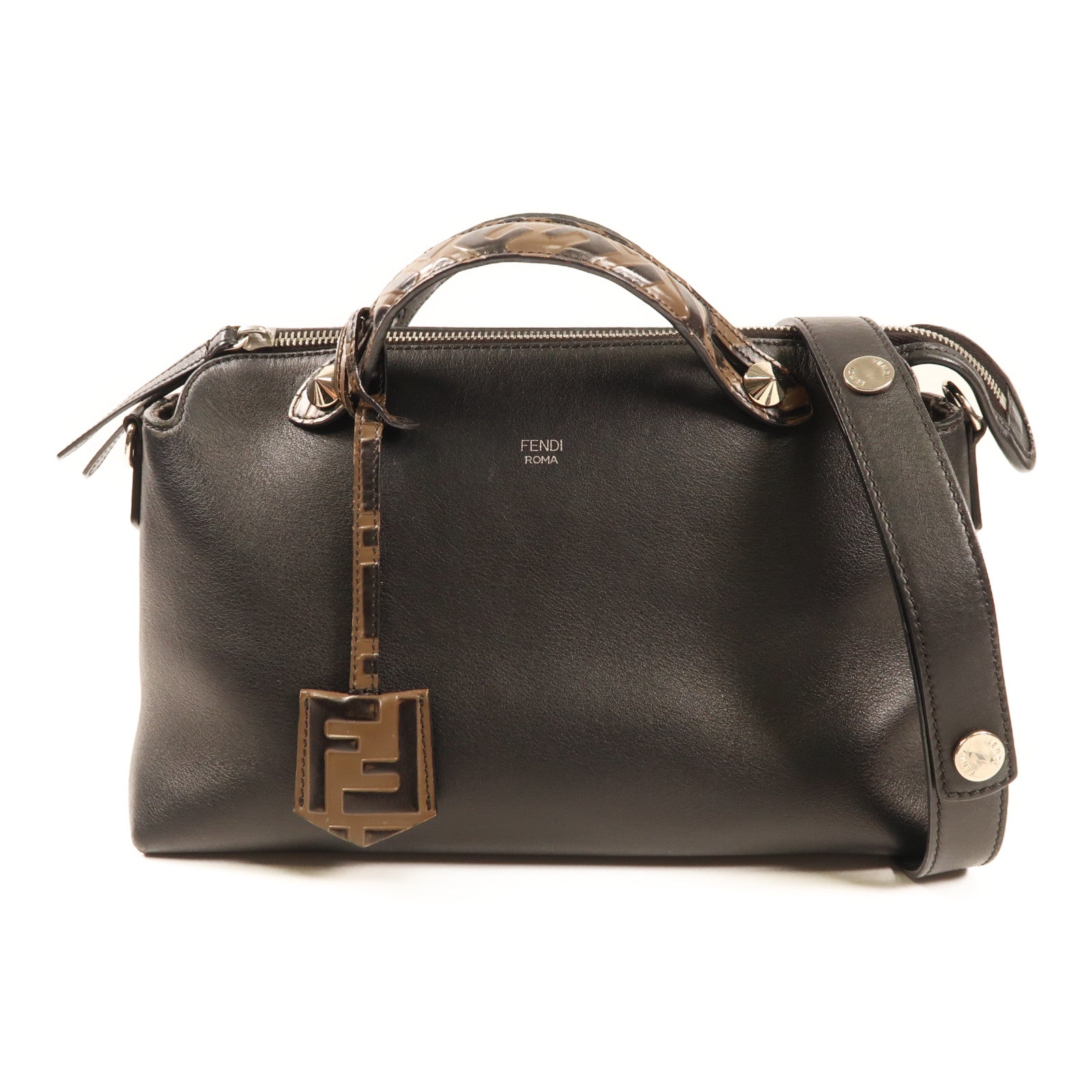 FENDI 牛皮皮革By The Way銀扣肩背袋