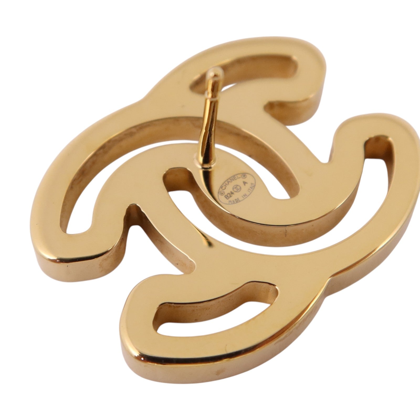 CHANEL 【激減優惠】金屬CC Earrings金扣耳環