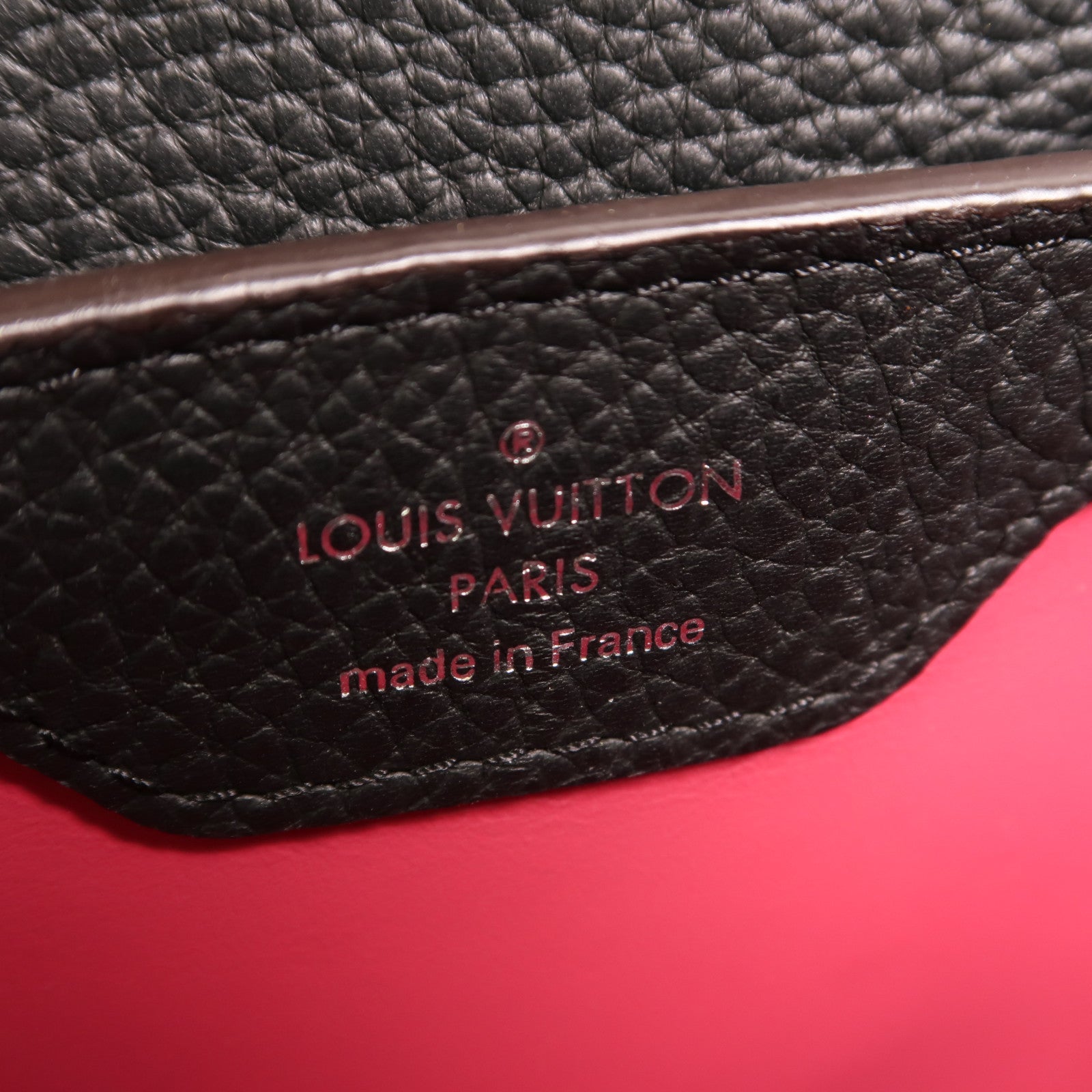 LOUIS VUITTON Taurillon/蛇皮皮革Capucines BB銀扣手挽肩背兩用袋