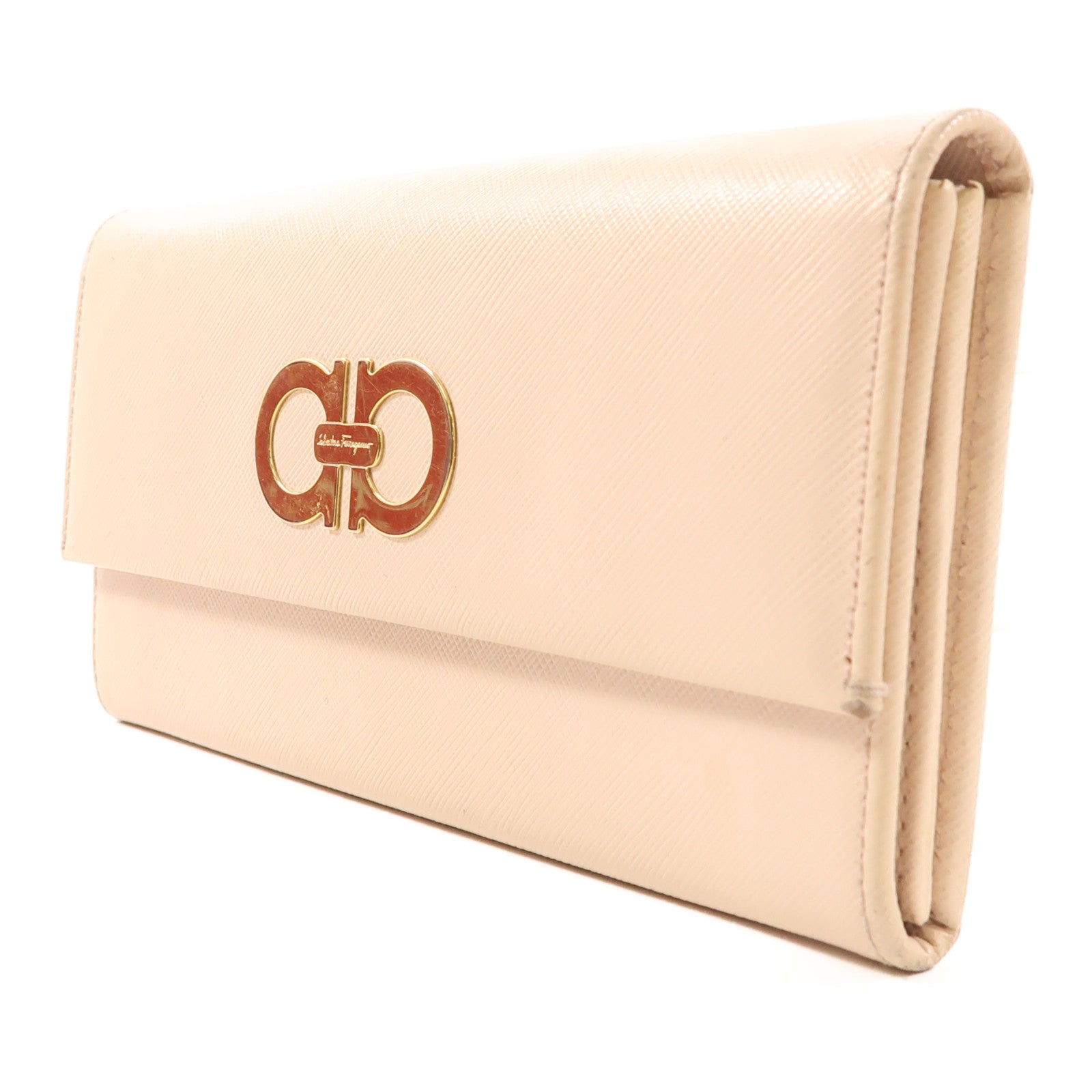 Salvatore Ferragamo 牛皮皮革Long Wallet金扣長錢包