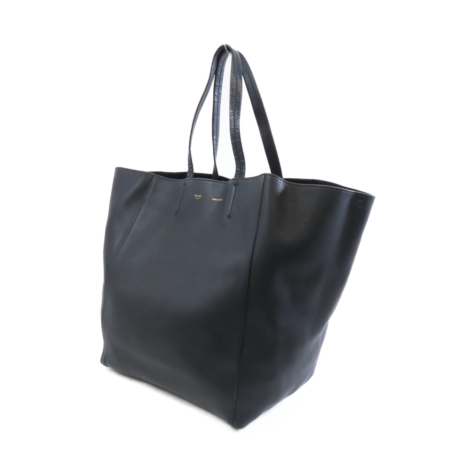 CELINE 牛皮皮革Tote Bag金扣手挽袋黑色