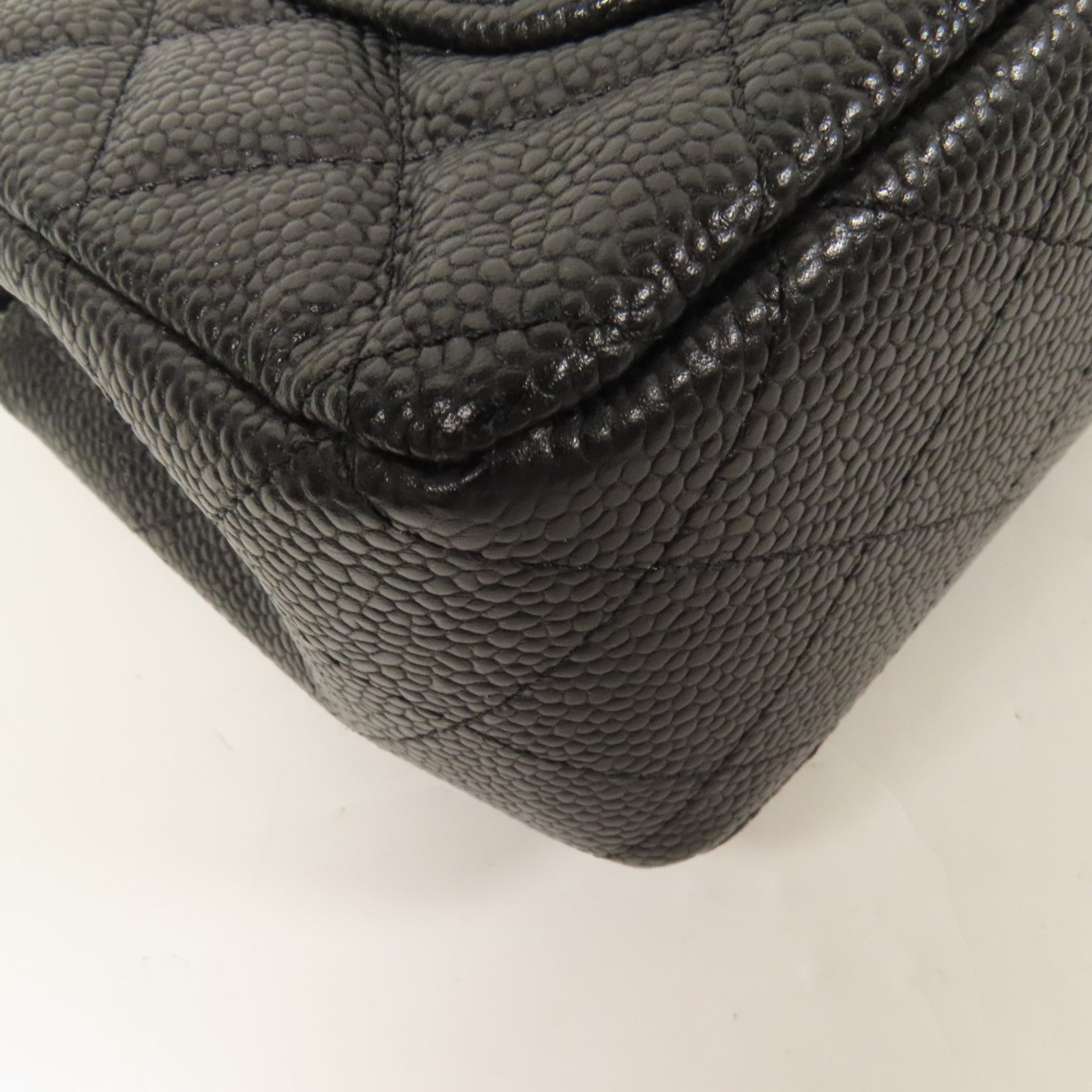 CHANEL 牛皮皮革Mini Classic 20銀扣鏈帶肩背袋