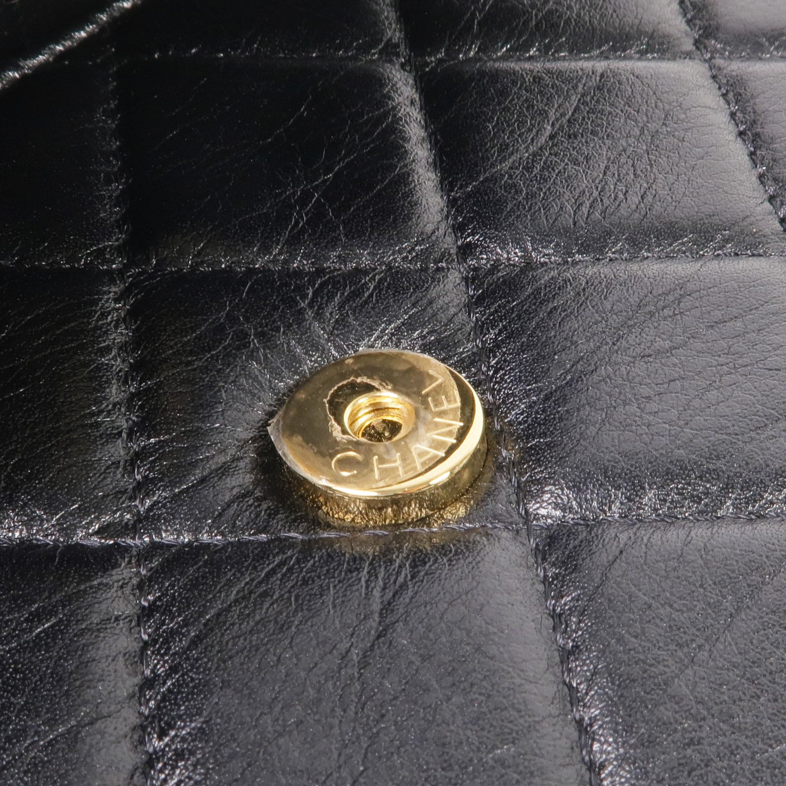 CHANEL 牛皮皮革2 Way Shoulder金扣手挽肩背兩用袋
