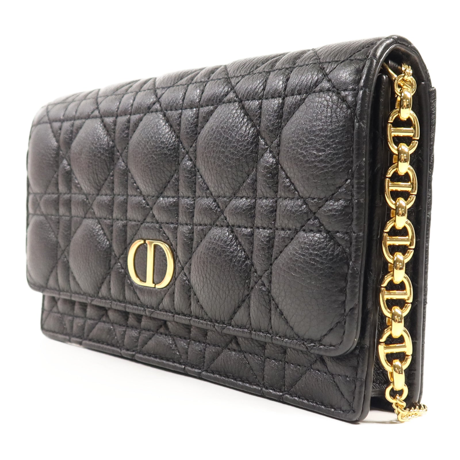 Dior 羊皮皮革Caro Pouch金扣肩背袋