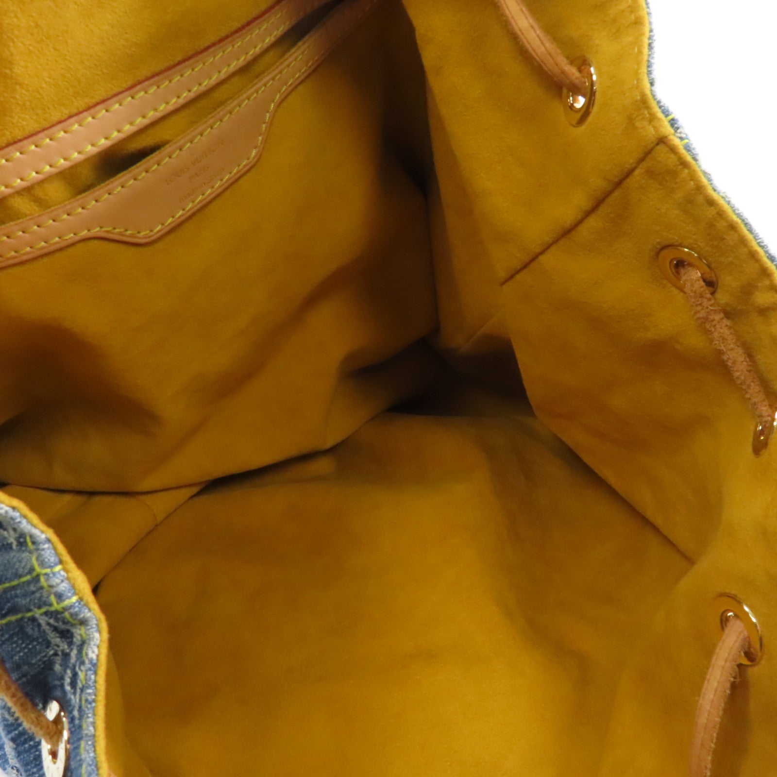 LOUIS VUITTON Monogram Denim Sac A Dos PM金扣背包藍色