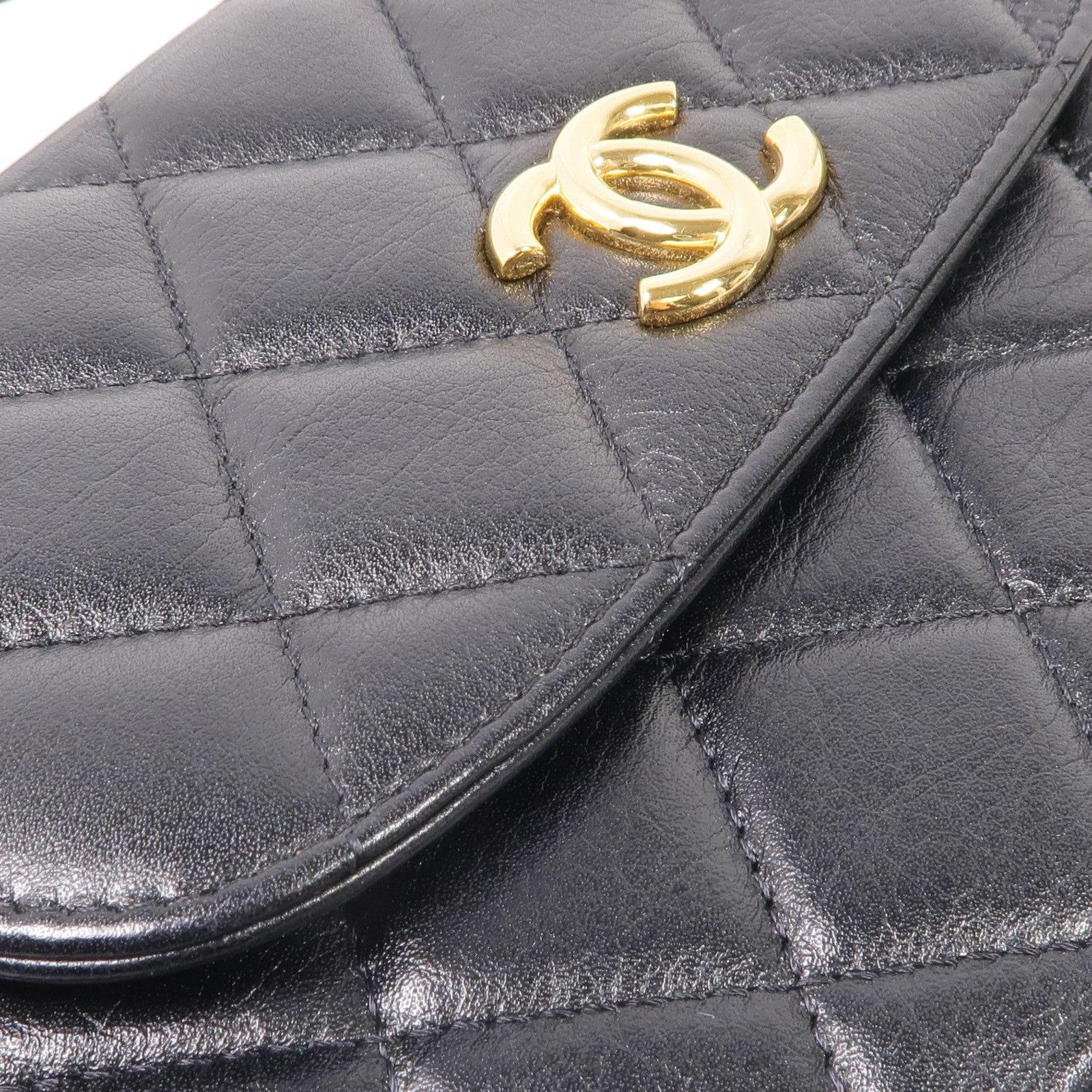 CHANEL 牛皮皮革2 Way Shoulder金扣手挽肩背兩用袋