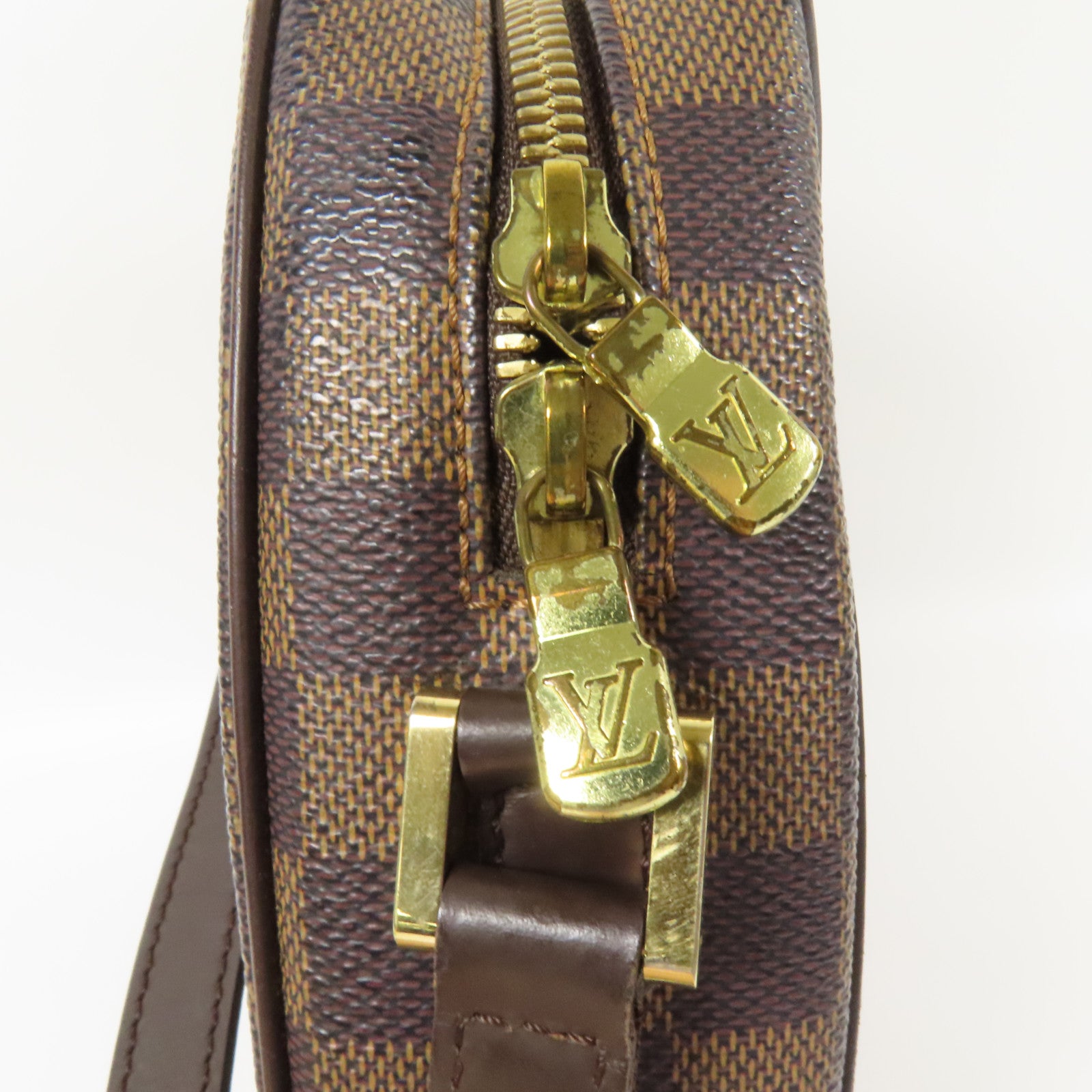LOUIS VUITTON Damier Ipanema PM金扣肩背袋