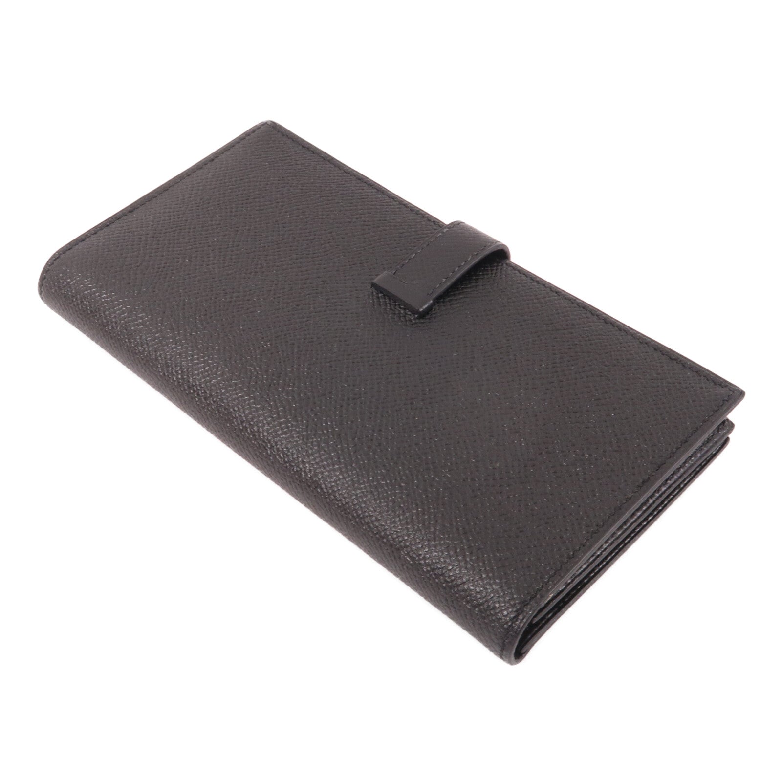 HERMES Epsom皮革Zipper long Wallet長錢包Noir