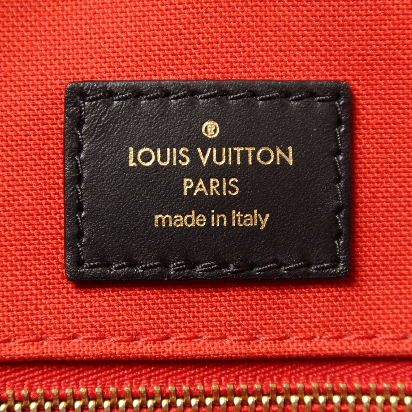LOUIS VUITTON Monogram Giant/Monogram Reverse On The Go MM金扣手挽肩背兩用袋