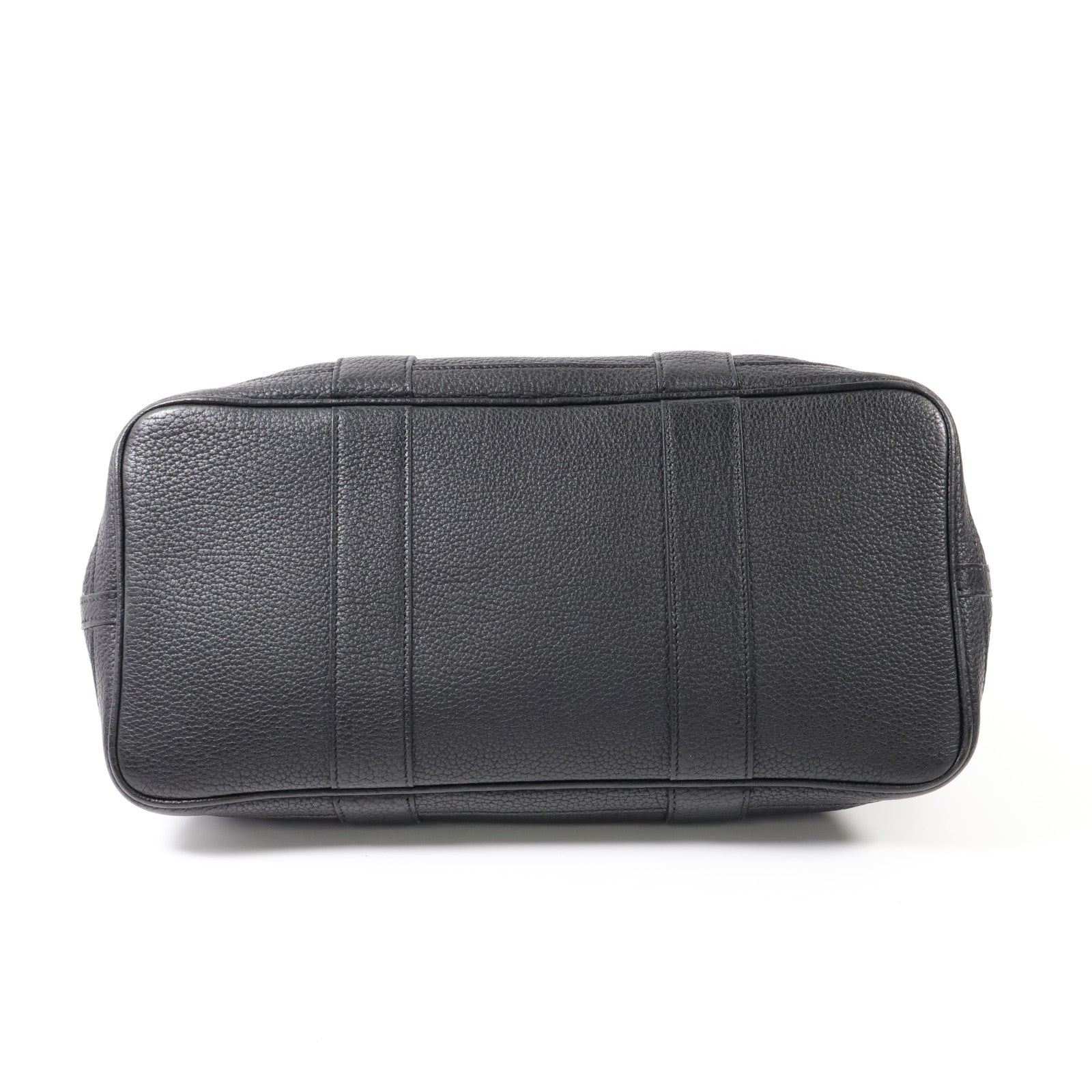 HERMES Negonda皮革GardenParty PM銀扣手挽袋Noir