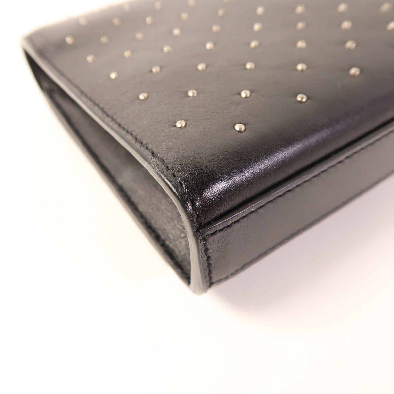 SAINT LAURENT 牛皮皮革Clutch Bag銀扣手拿包