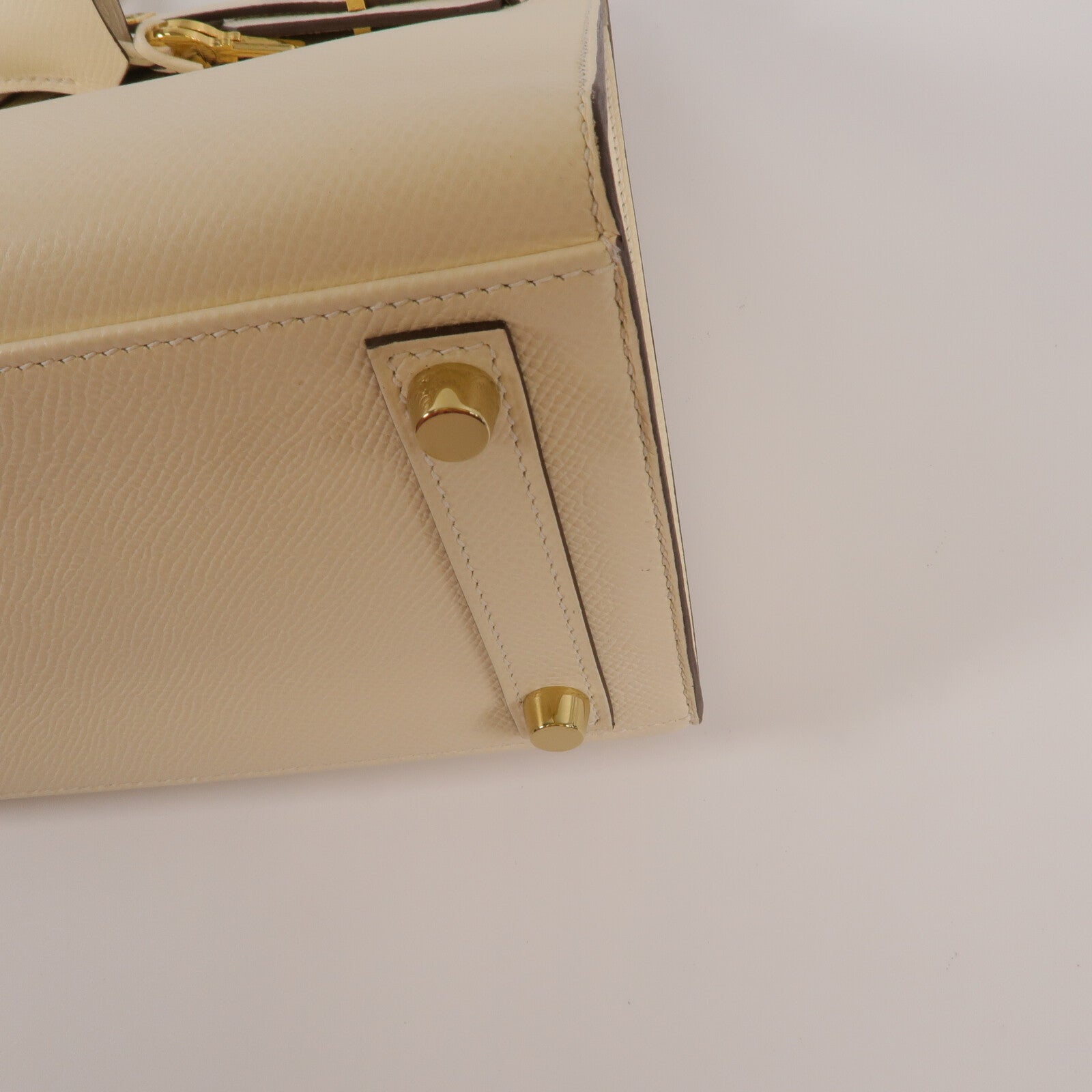 HERMES Epsom皮革Birkin 25手挽袋Nata