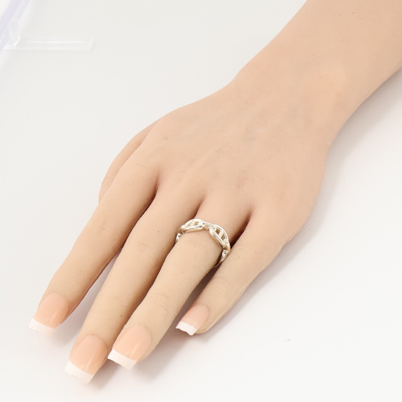HERMES 925純銀Chaine d'Ancre Enchainee Ring戒指