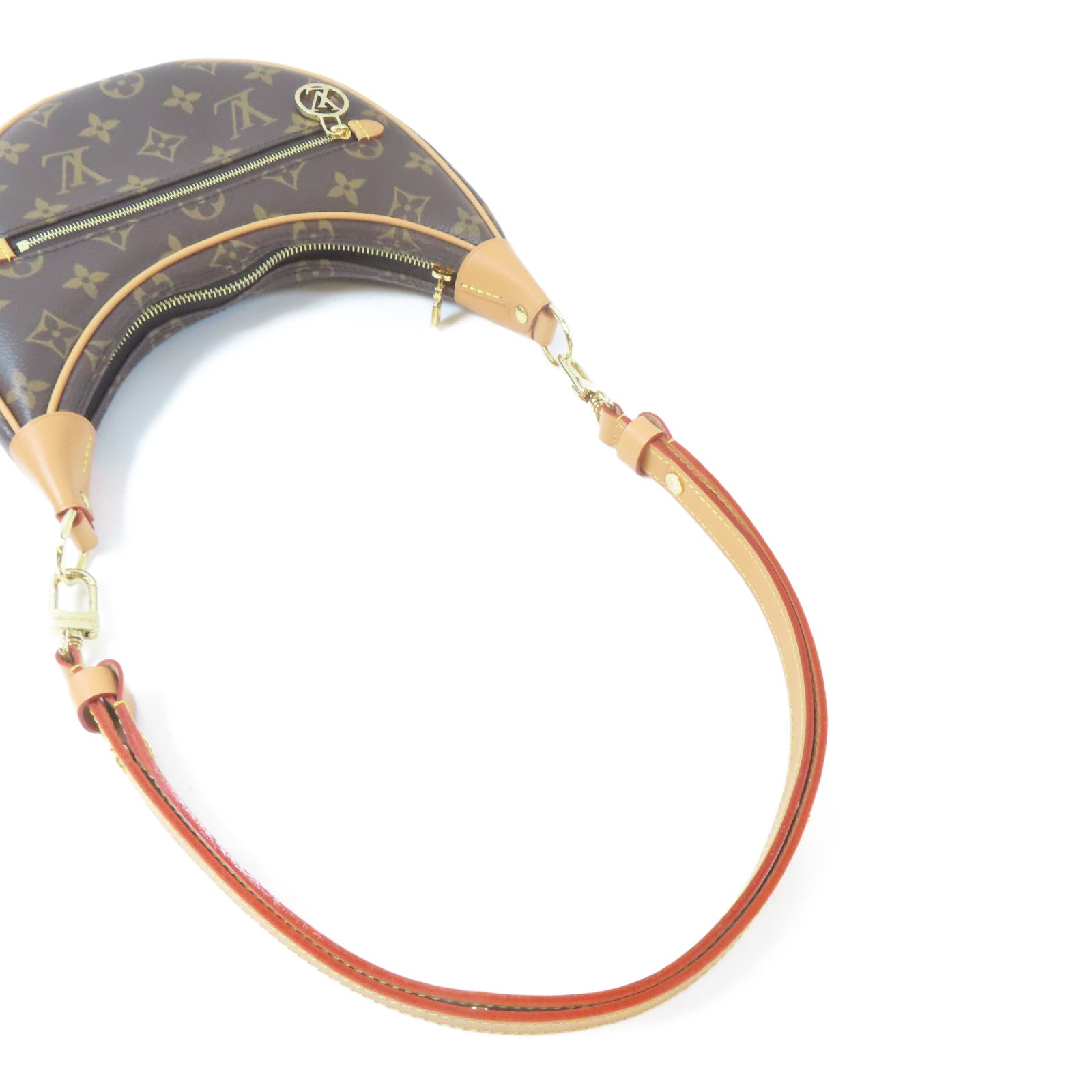LOUIS VUITTON Monogram Loop Bag金扣肩背袋啡色