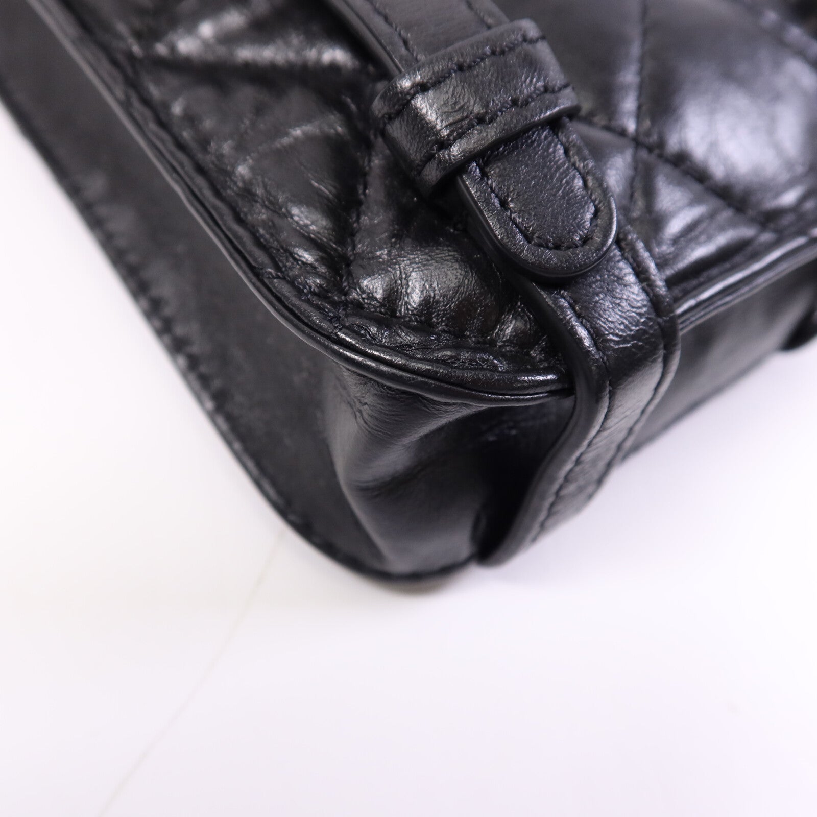 CHANEL 牛皮皮革Chain Shoulder Bag金扣鏈帶手挽肩背兩用袋