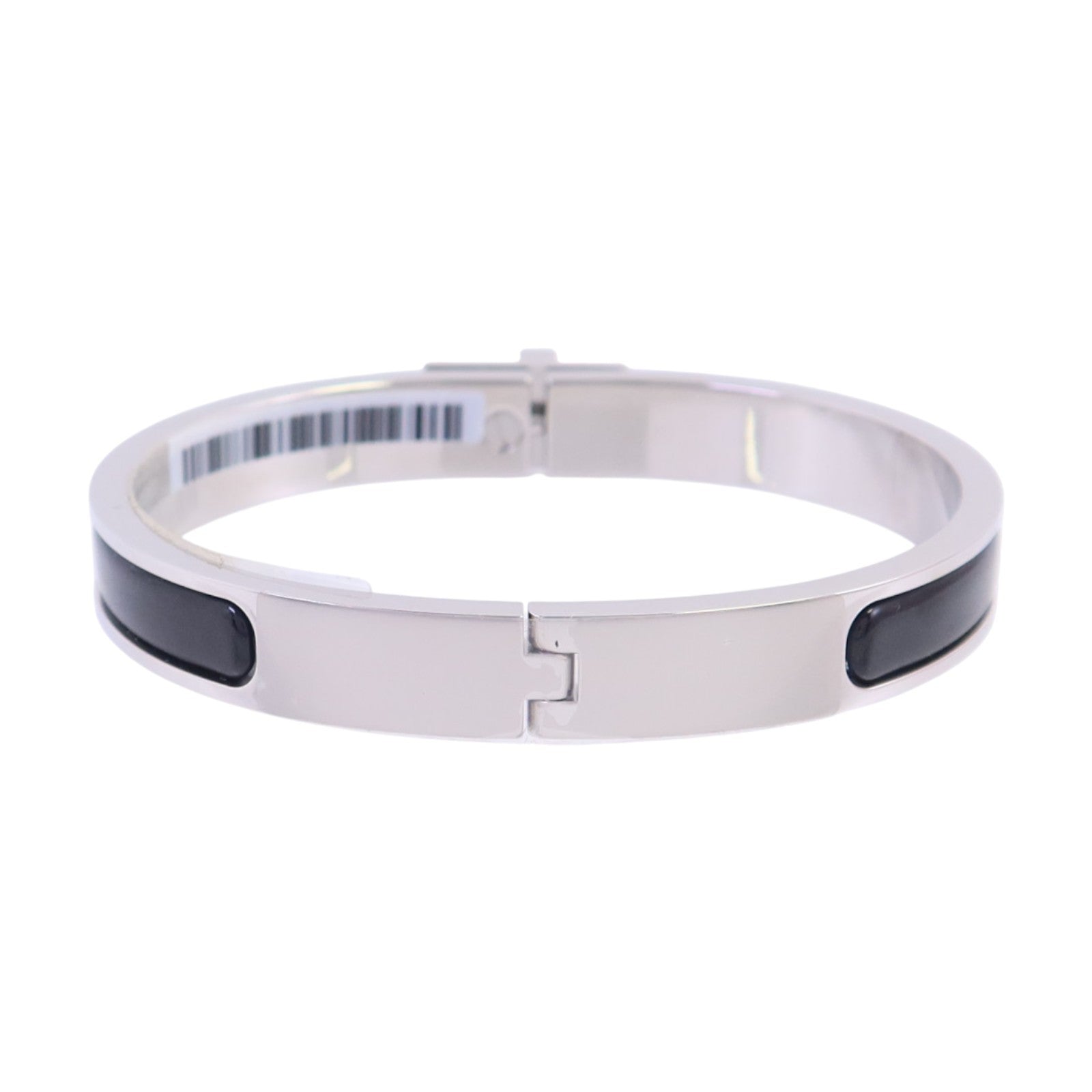 HERMES 金屬/琺瑯Mini Clic Kelly Bracelet銀扣手鏈