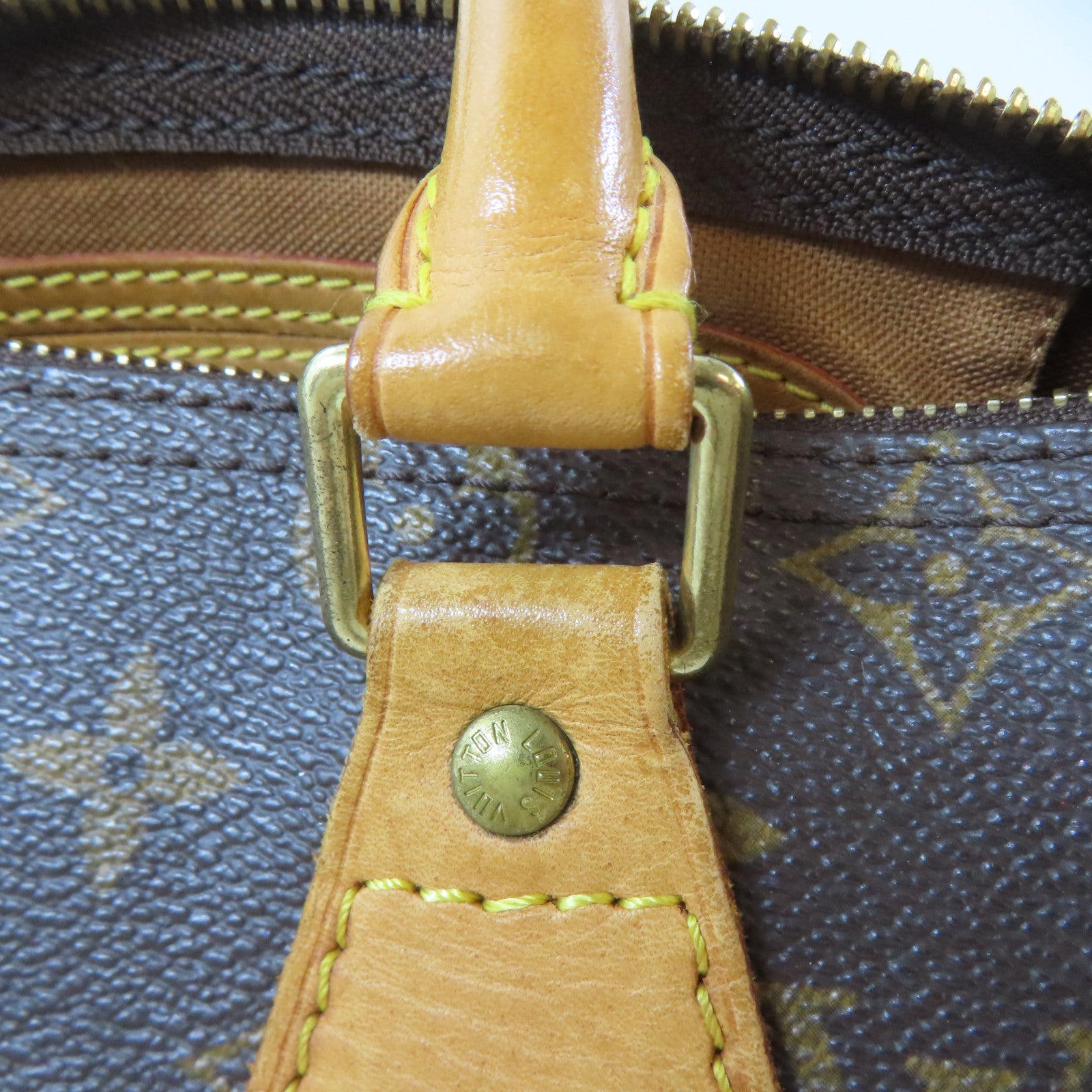 LOUIS VUITTON Monogram Speedy 25金扣手挽袋啡色