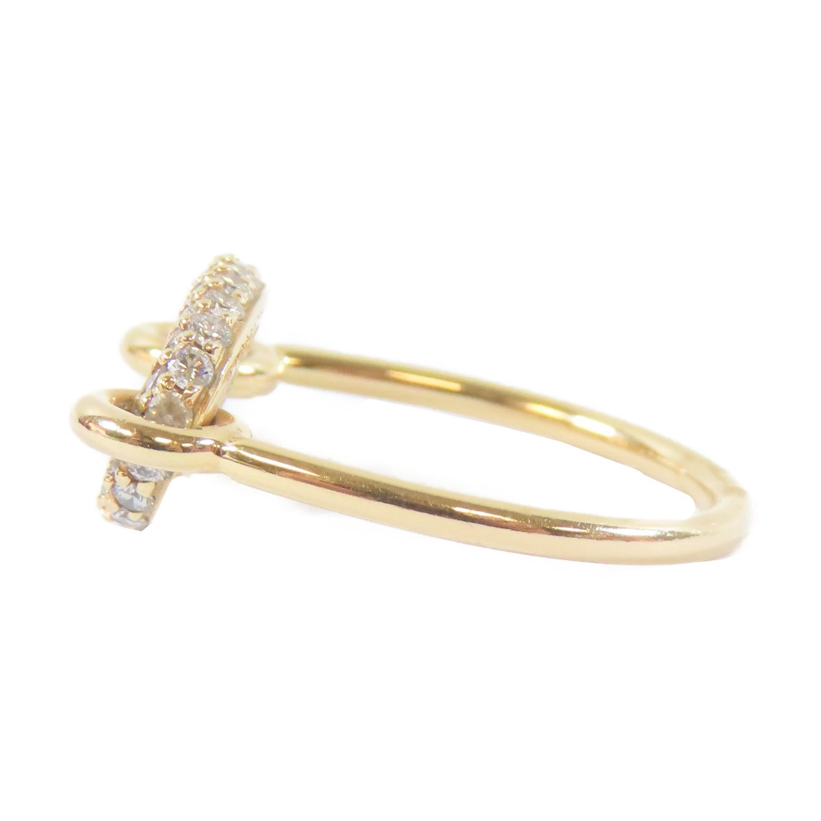 HERMES 18K玫瑰金Farandole Ring0.45ct鑽石戒指Hermes#51/US#5.75