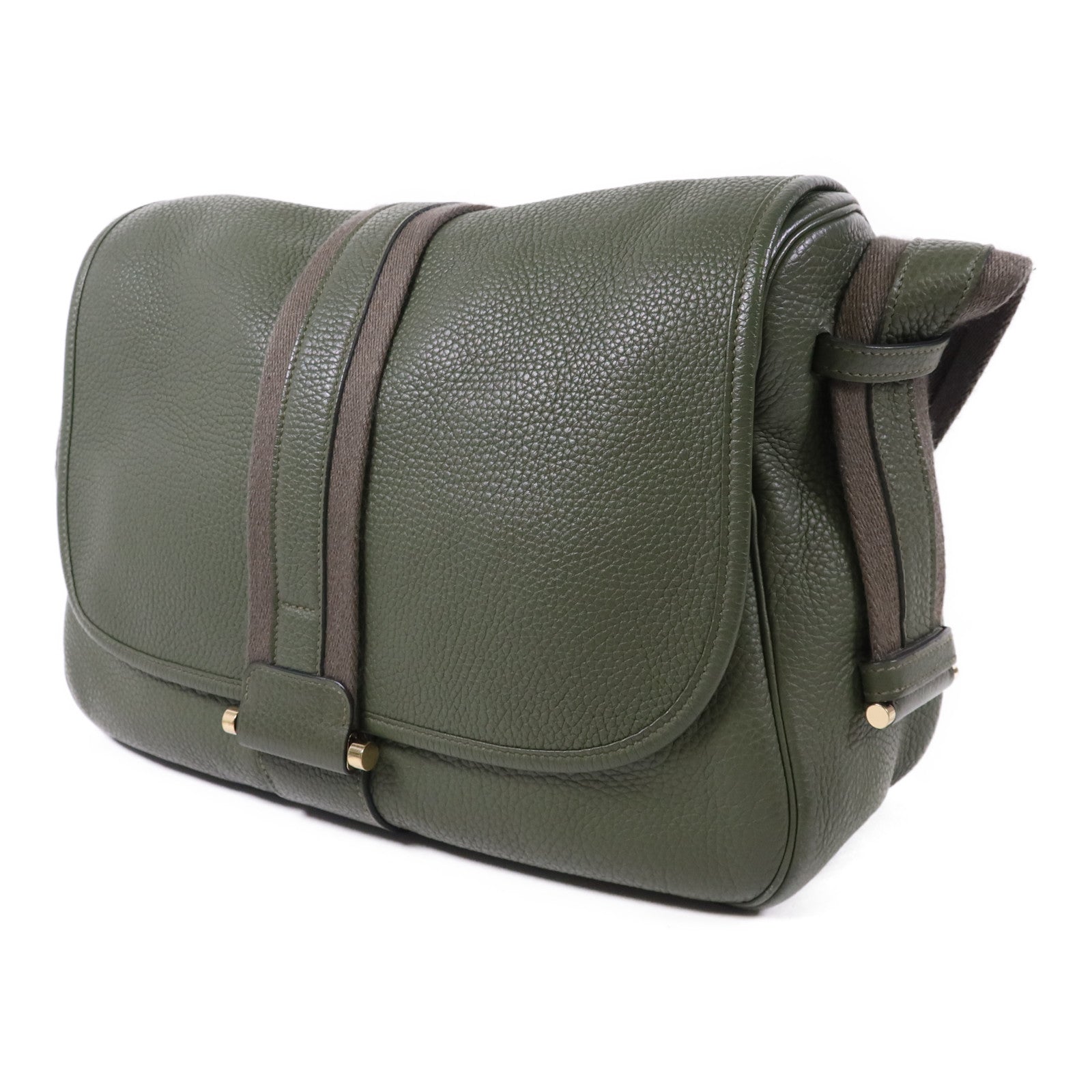 HERMES Clemence皮革Bourlingue金扣肩背袋