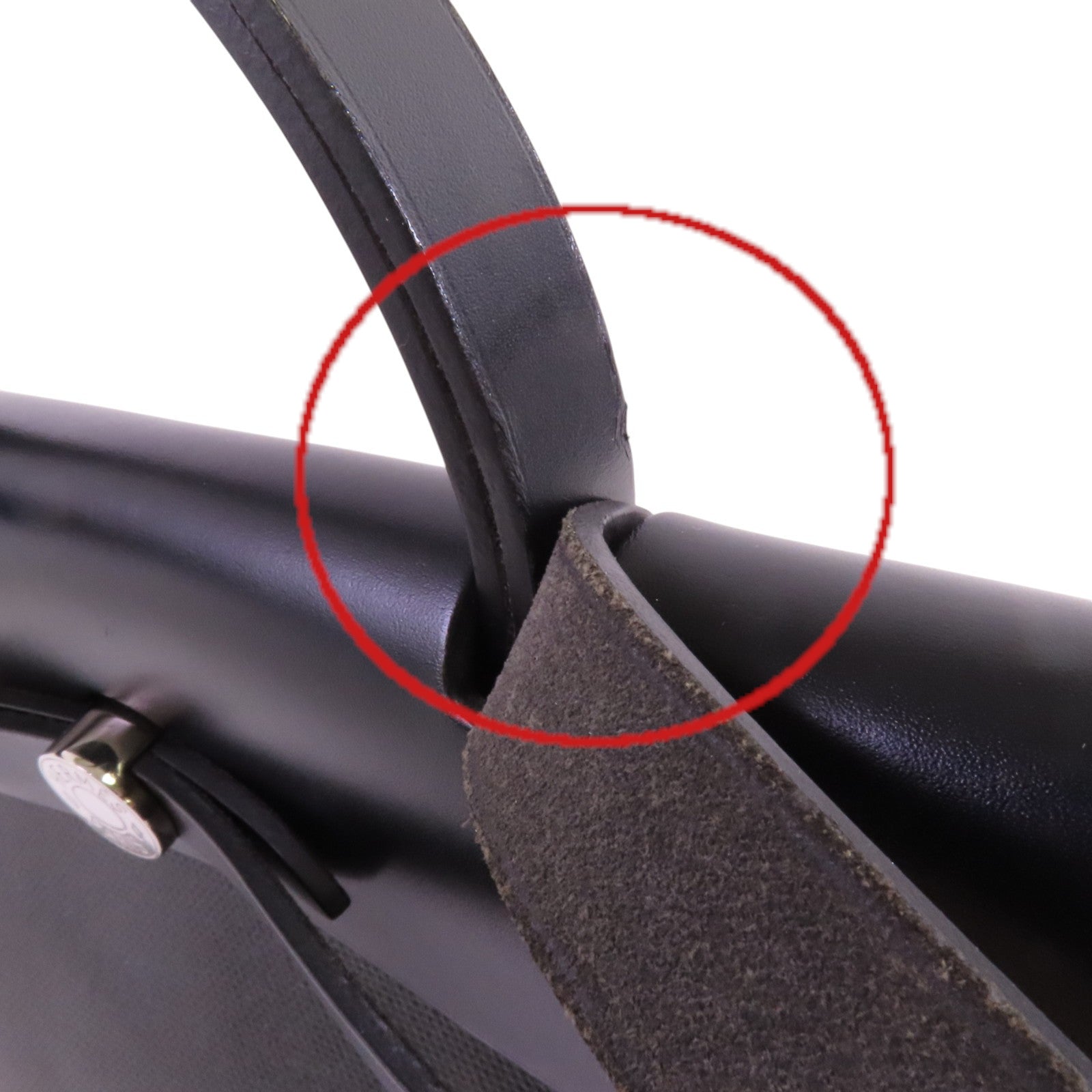 HERMES 塗層帆布/牛皮皮革Herbag PM銀扣手挽肩背兩用袋