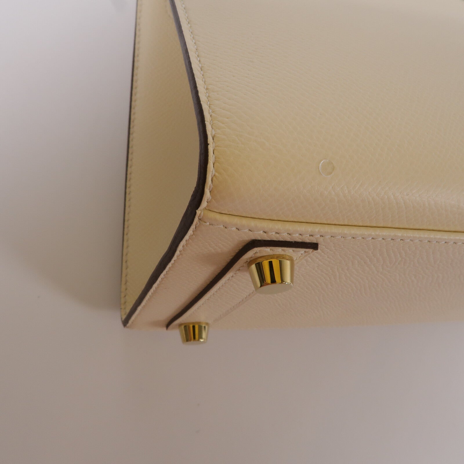 HERMES Epsom皮革Birkin 25手挽袋Nata
