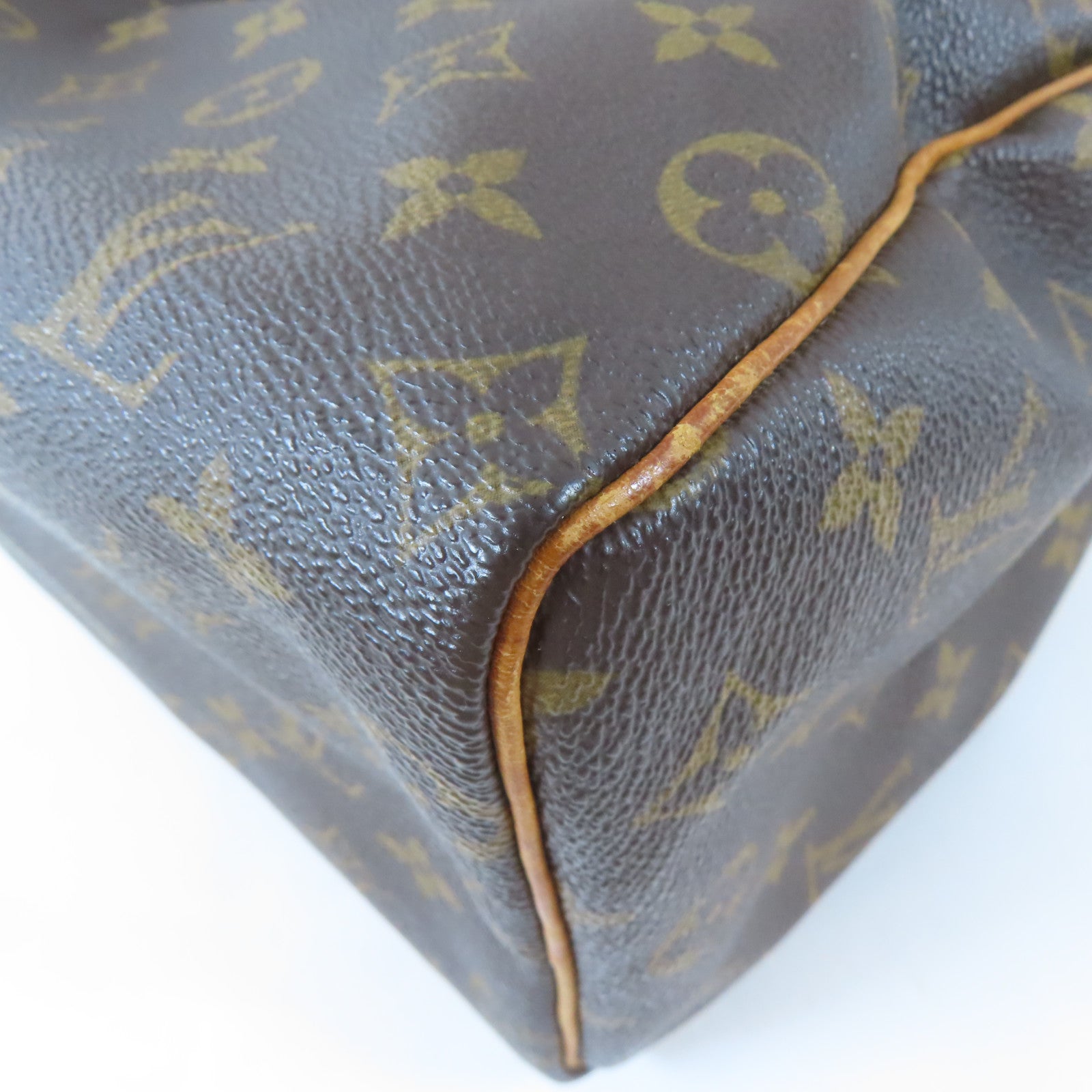 LOUIS VUITTON Monogram Speedy 25金扣手挽袋啡色