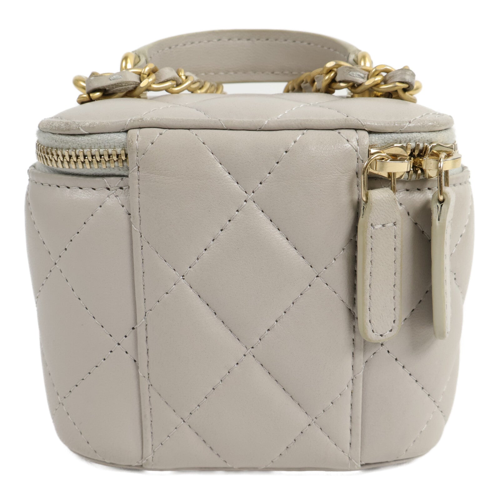 CHANEL 羊皮皮革Mini Handle Vanity Case鏈帶肩背袋