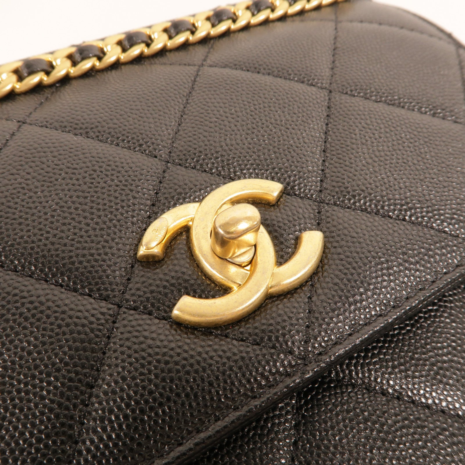 CHANEL 牛皮皮革Chain Backpack背包