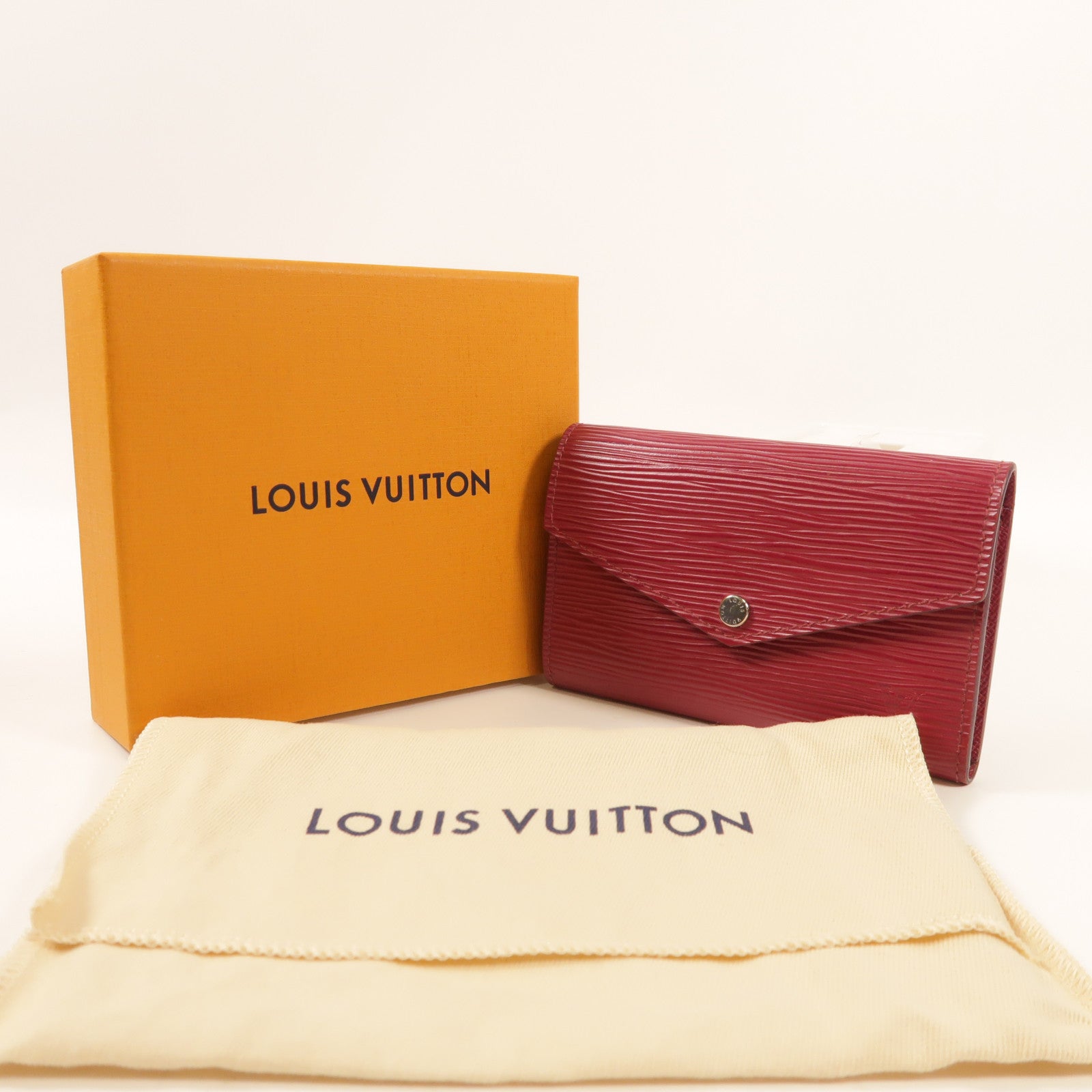 LOUIS VUITTON Epi Key Pouch銀扣鎖匙包