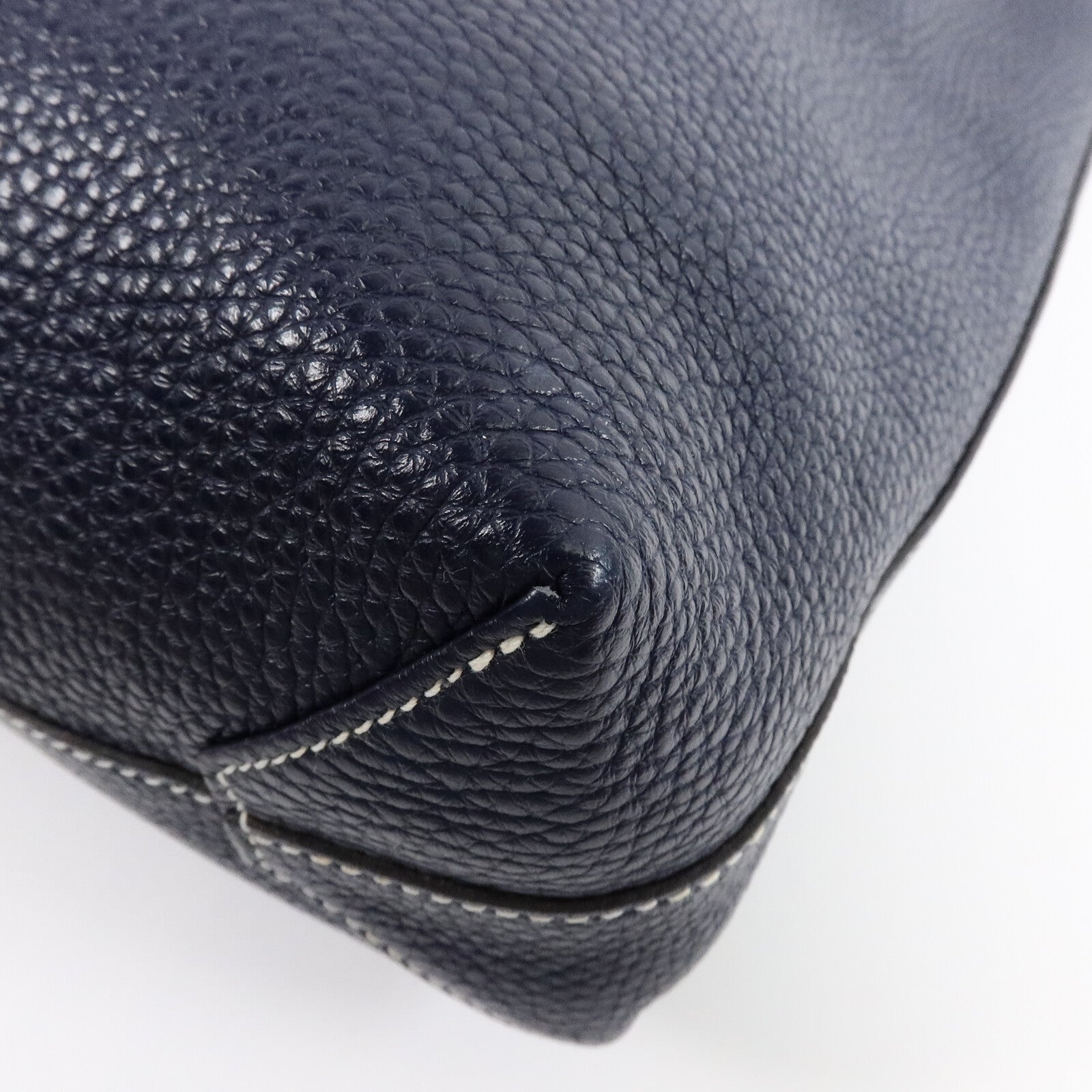 HERMES Clemence皮革Double Sens 28肩背袋/手挽袋Blue Nyui/Azalee