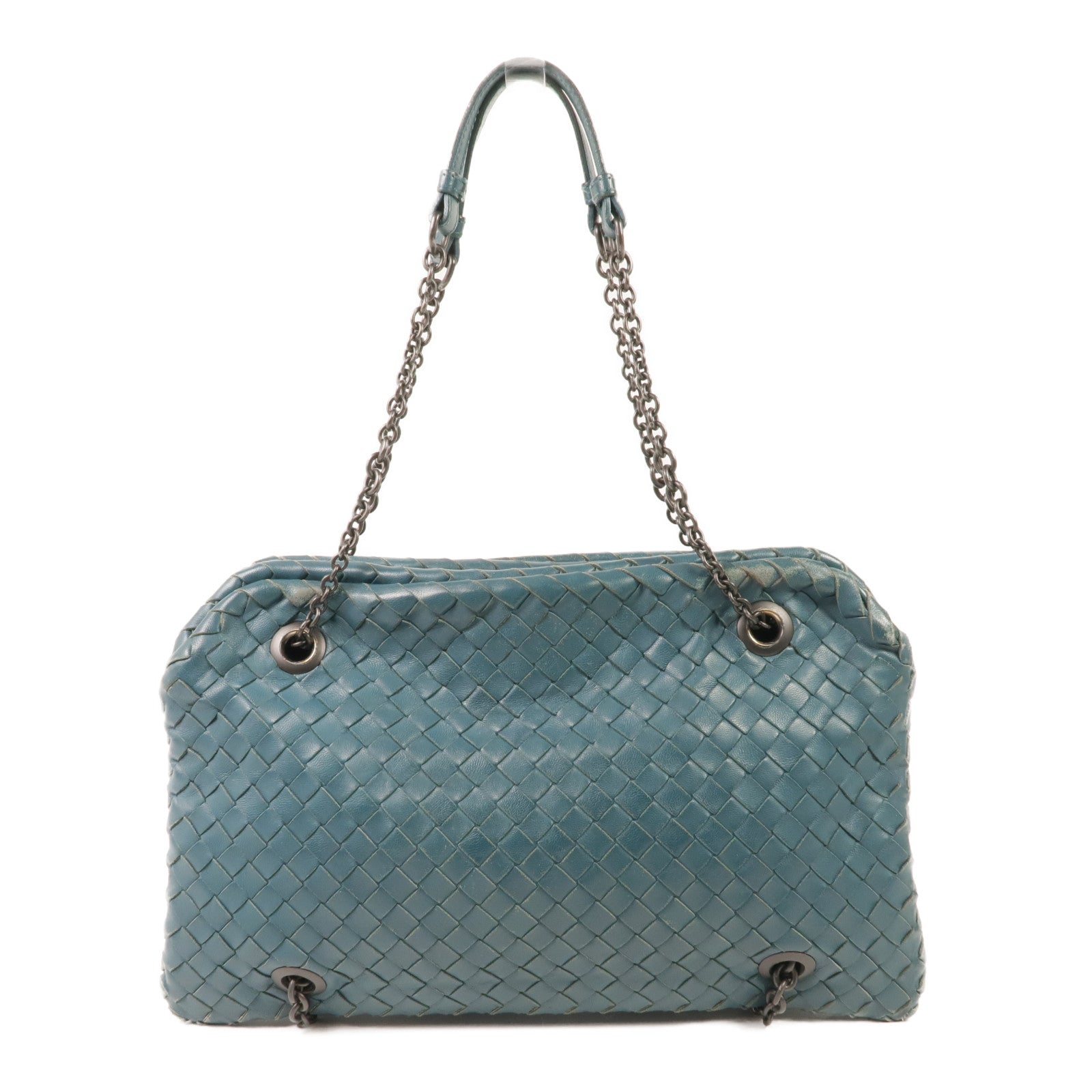 BOTTEGA VENETA 織紋皮革Chain Shoulder鏈帶肩背袋