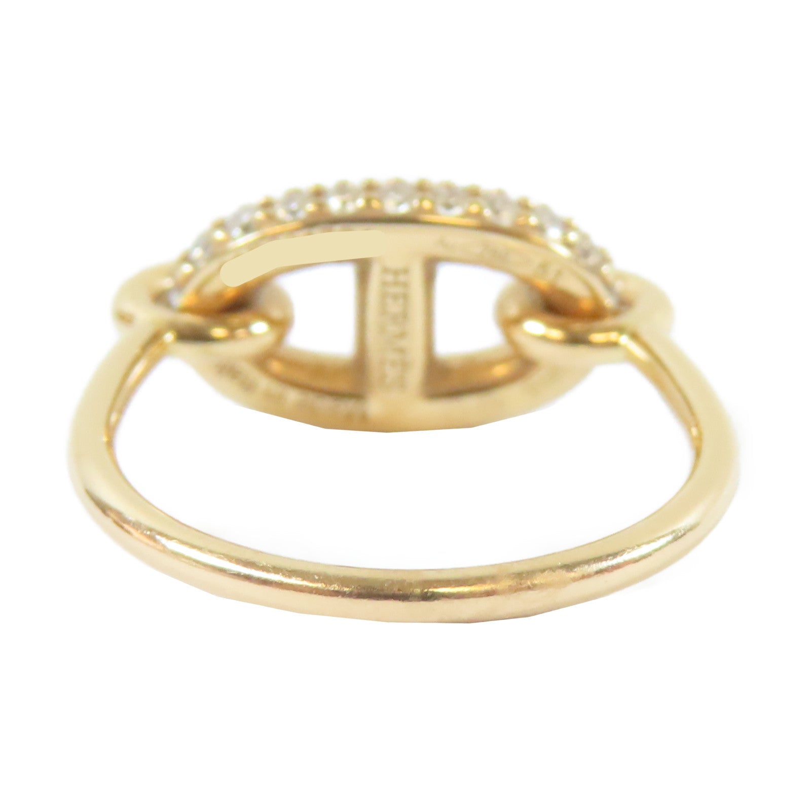 HERMES 18K玫瑰金Farandole Ring0.45ct鑽石戒指Hermes#51/US#5.75