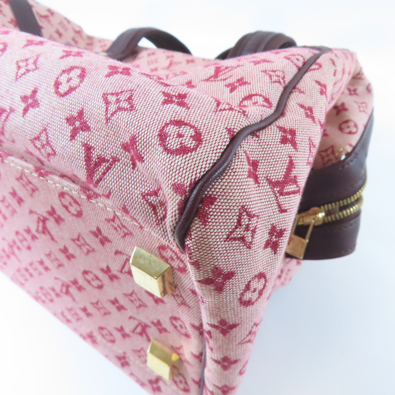 LOUIS VUITTON Monogram Mini Josephine GM金扣手挽袋紅色