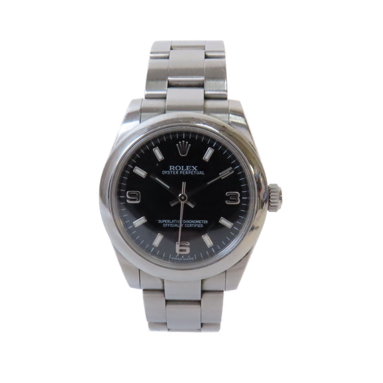 ROLEX Oyster Perpetual不鏽鋼自動機芯手錶黑色