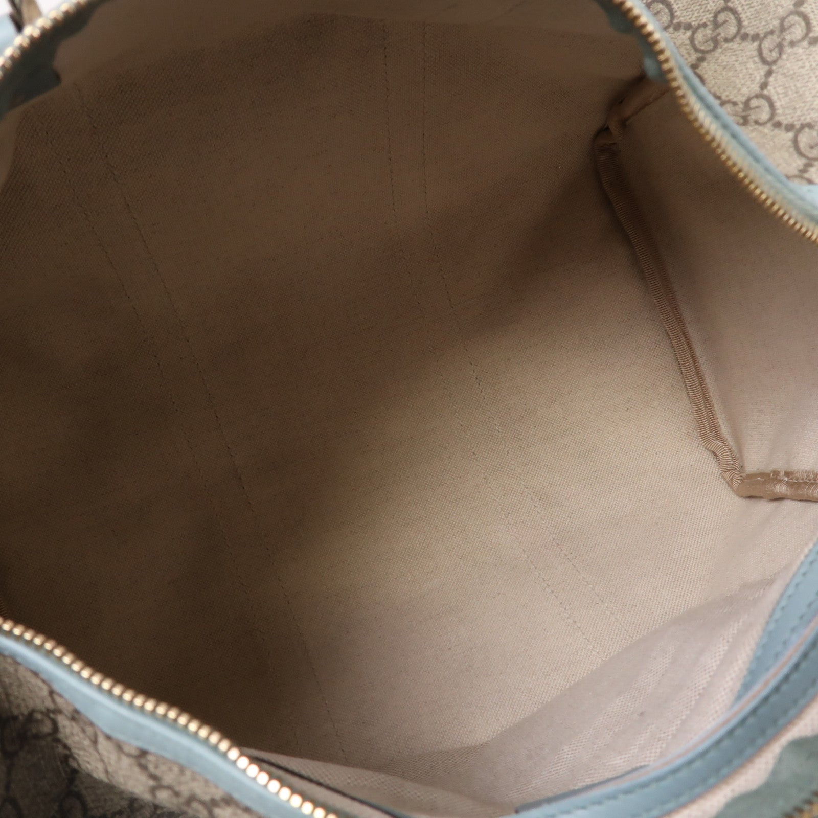 GUCCI 塗層帆布Boston Handbag金扣手挽袋米色