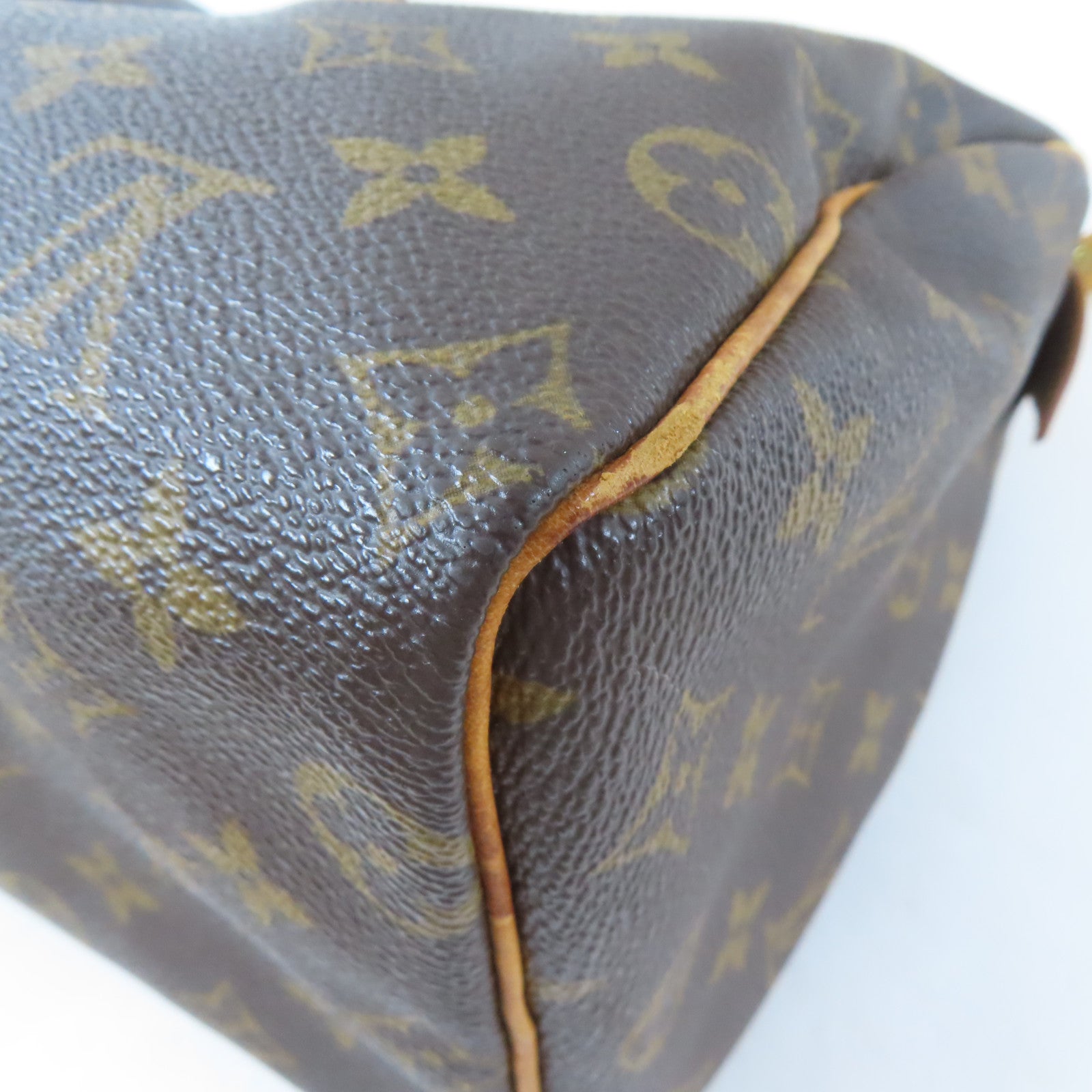 LOUIS VUITTON Monogram Speedy 25金扣手挽袋啡色
