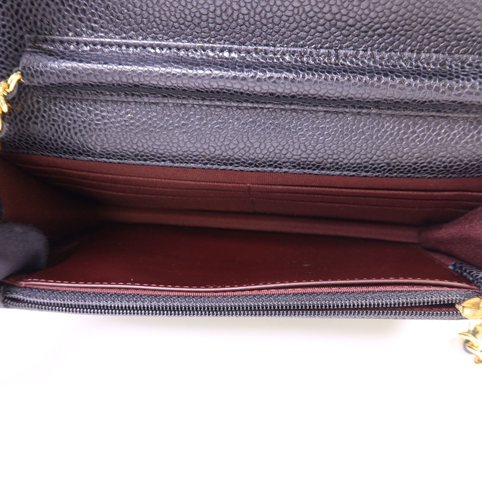 CHANEL 牛皮皮革Wallet On Chain金扣鏈帶肩背袋