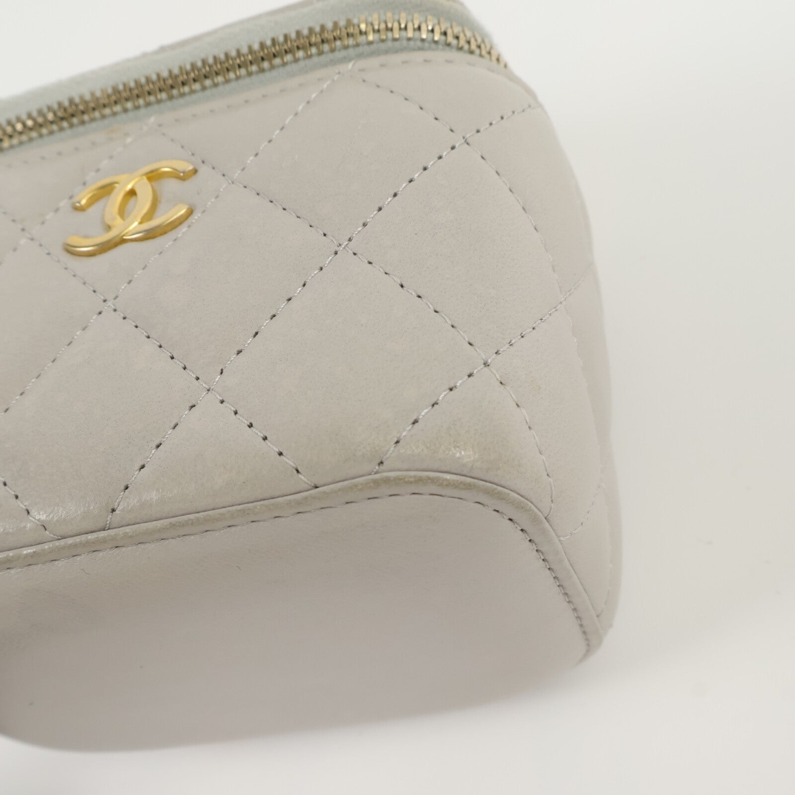 CHANEL 羊皮皮革Mini Handle Vanity Case鏈帶肩背袋